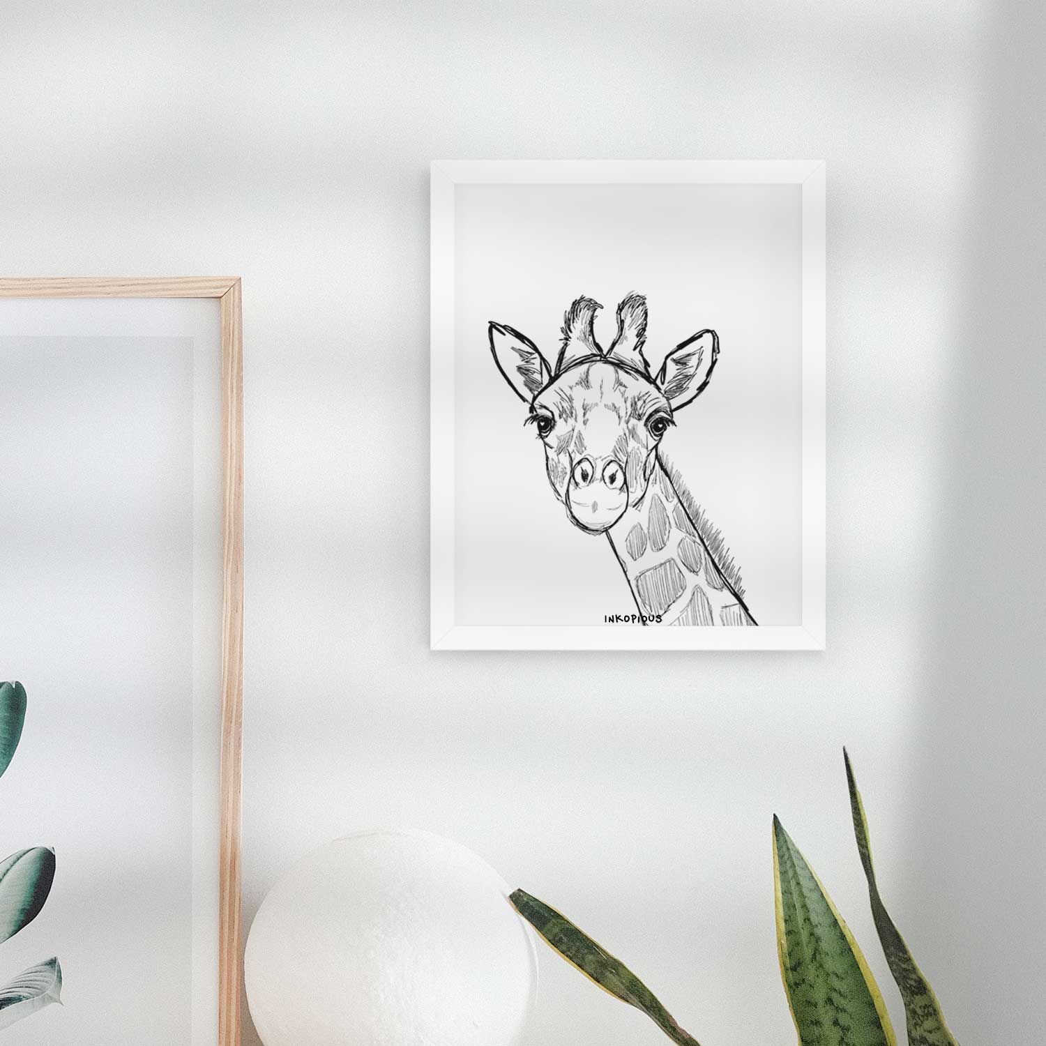 Cedrick the Giraffe Art Print