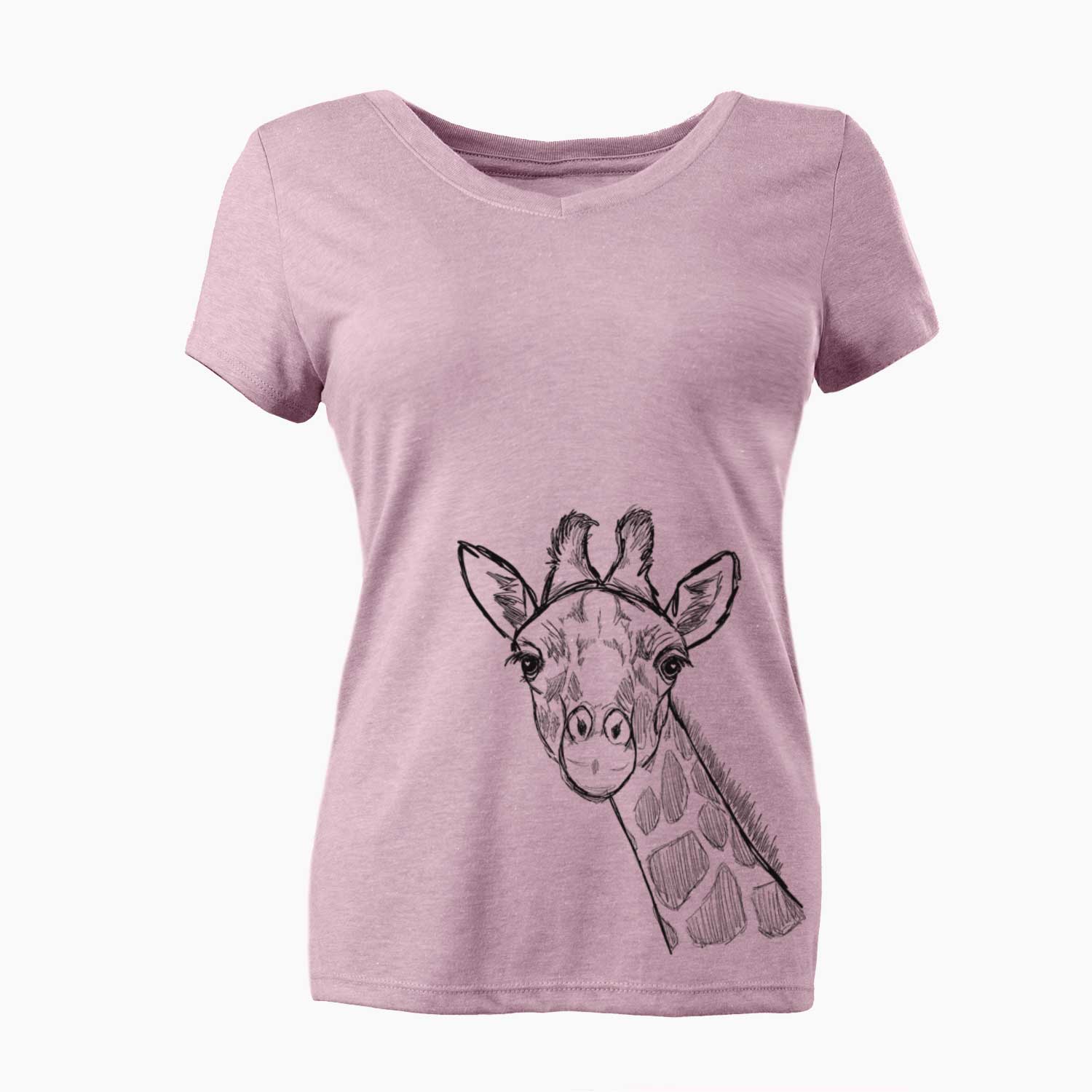 Bare Cedrick the Giraffe - Women's V-neck Shirt