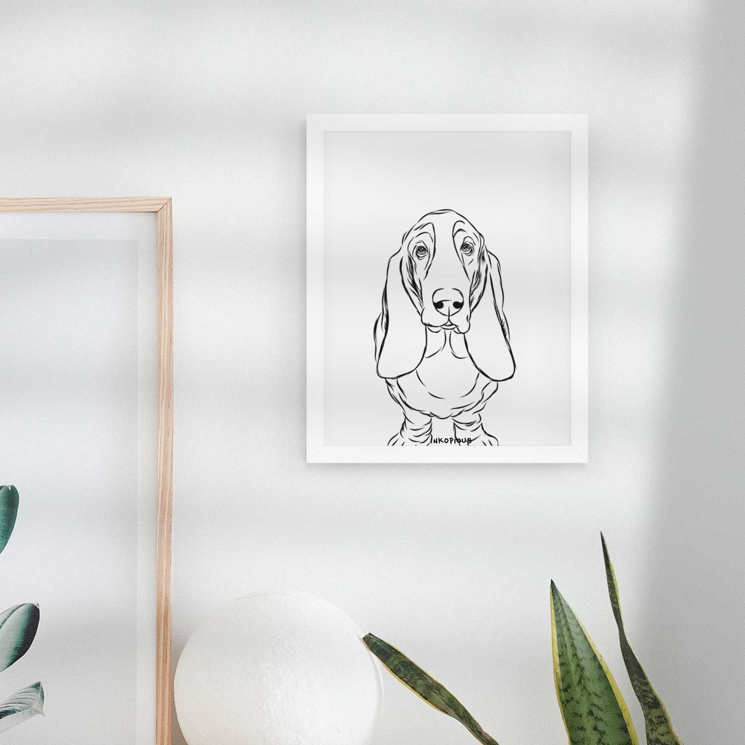 Charlie the Basset Hound Art Print