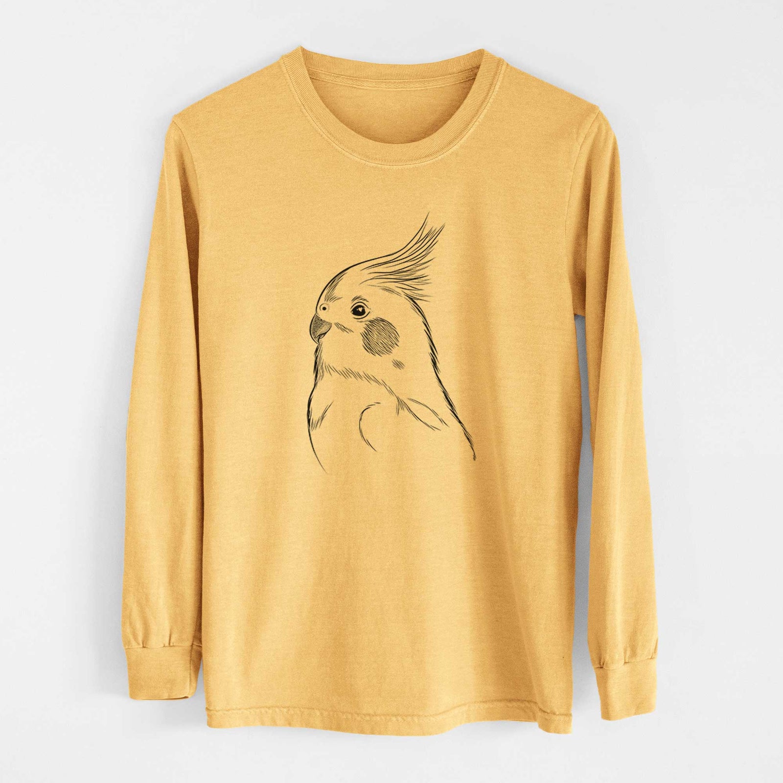 Bare Charlie the Cockatiel - Heavyweight 100% Cotton Long Sleeve