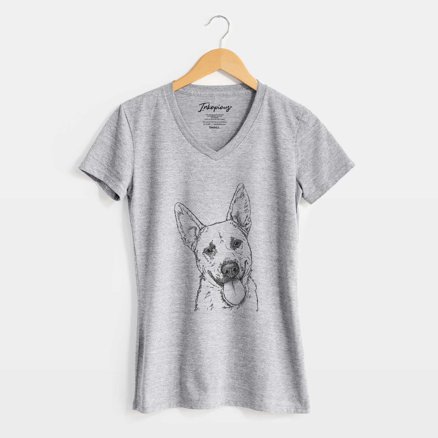 Bare Charlie the Mixed Breed - Women's V-neck Shirt