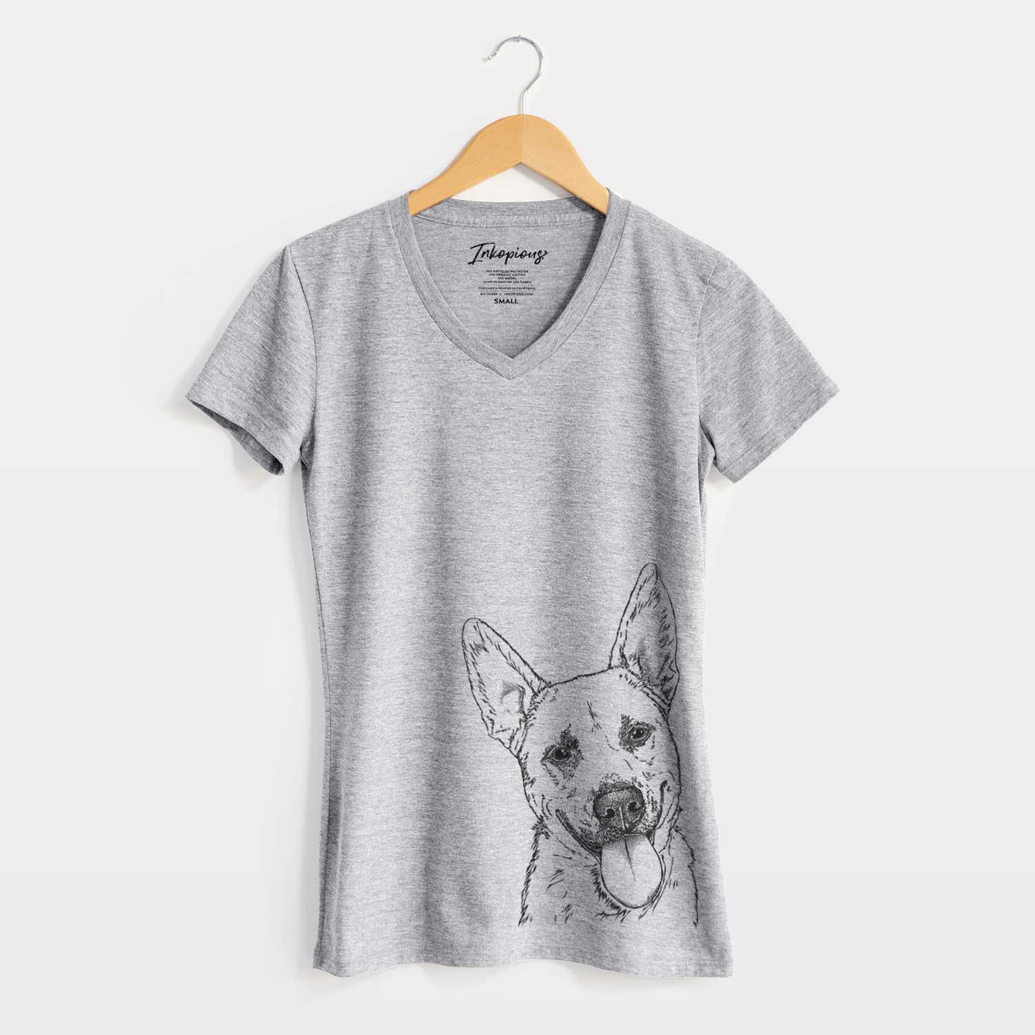 Bare Charlie the Mixed Breed - Women's V-neck Shirt
