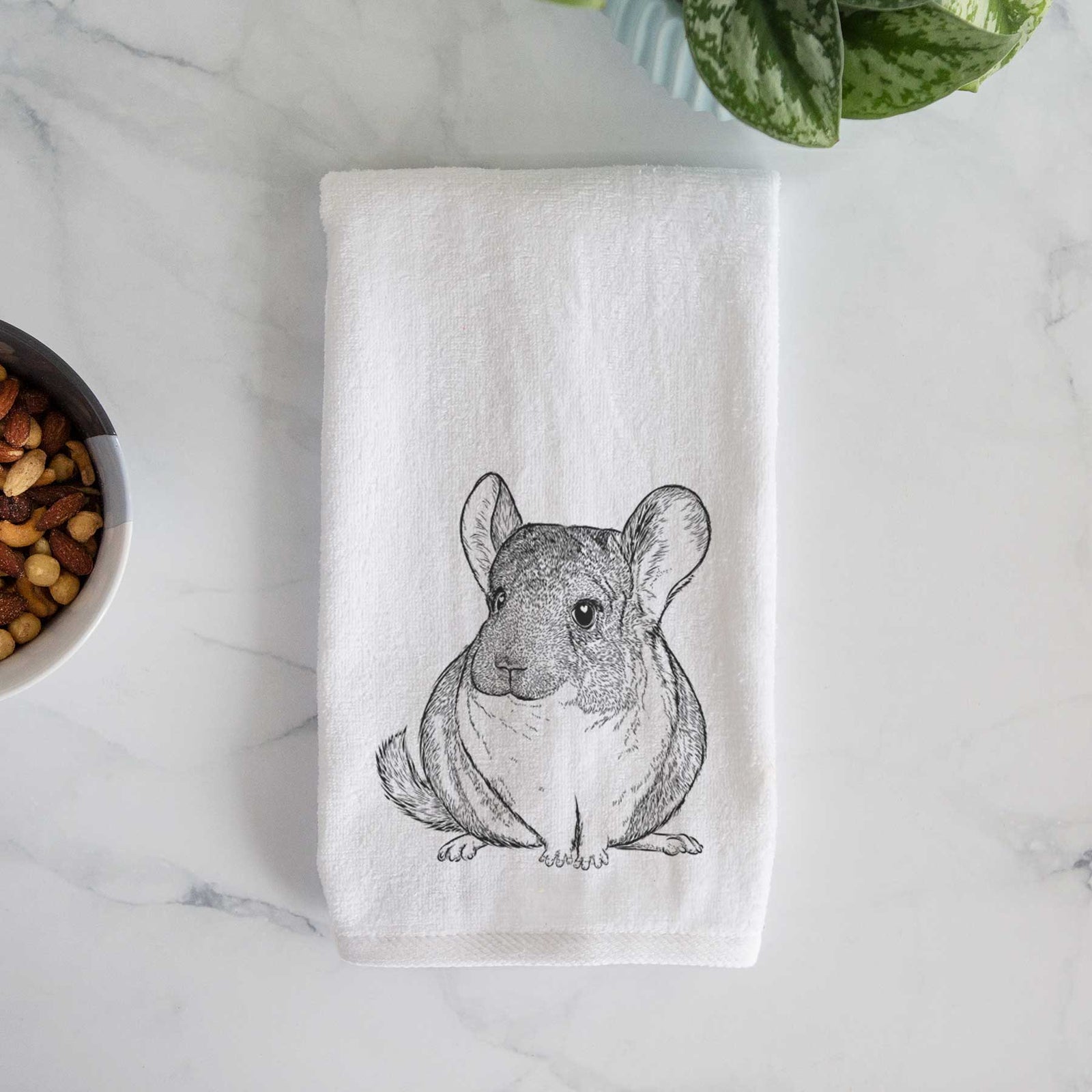 Cheddar the Chinchilla Decorative Hand Towel