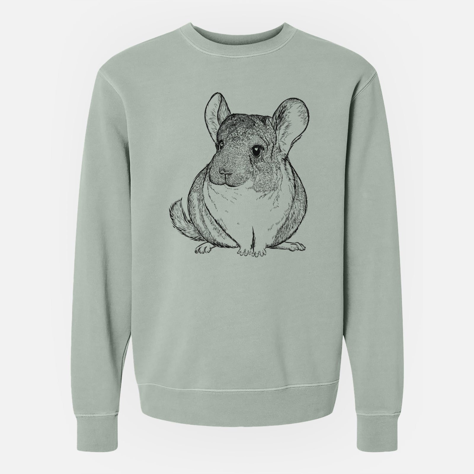 Bare Cheddar the Chinchilla - Unisex Pigment Dyed Crew Sweatshirt