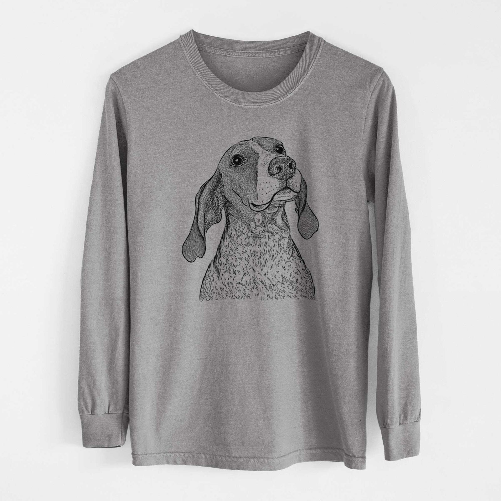 Bare Chester the Red Tick Coonhound - Heavyweight 100% Cotton Long Sleeve