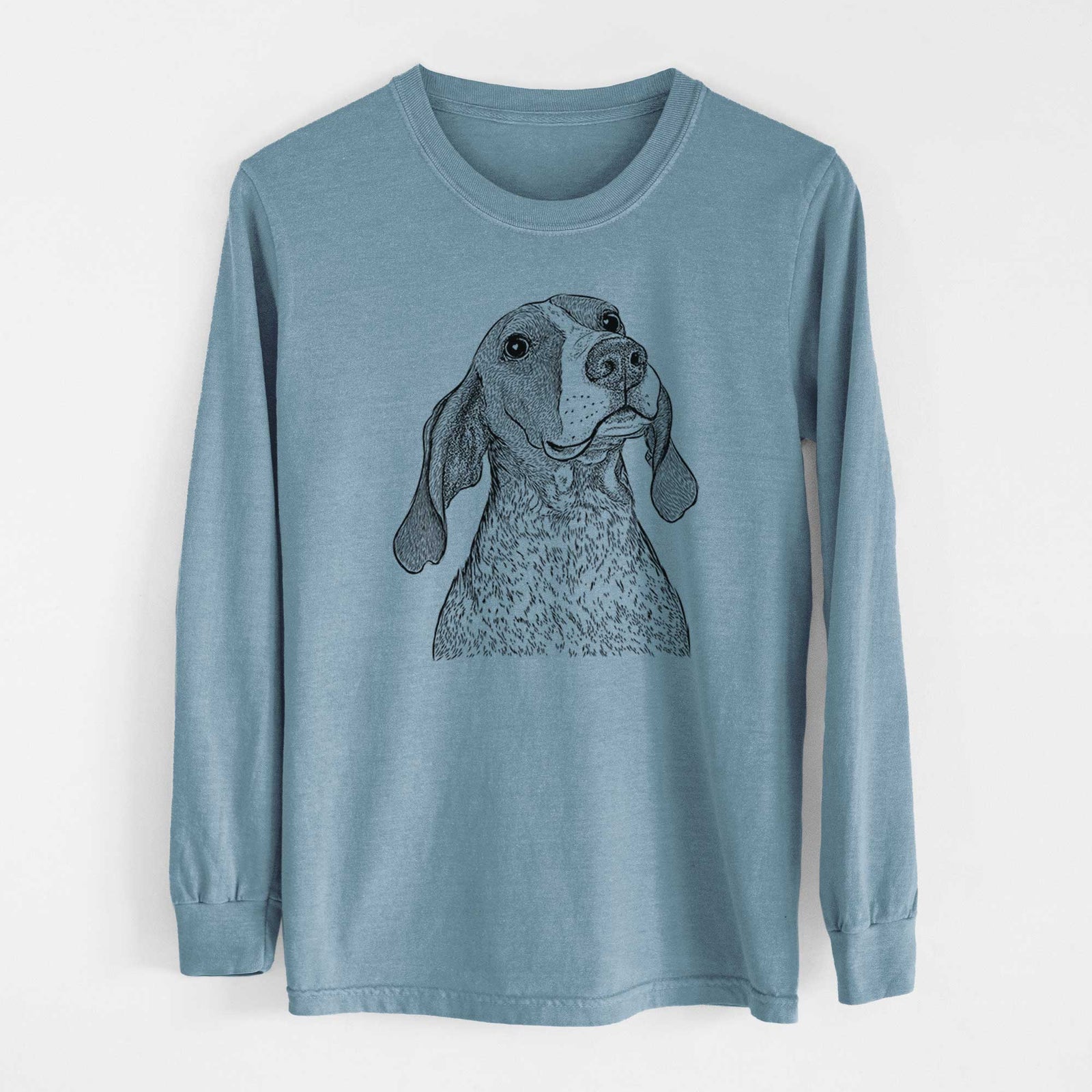 Bare Chester the Red Tick Coonhound - Heavyweight 100% Cotton Long Sleeve