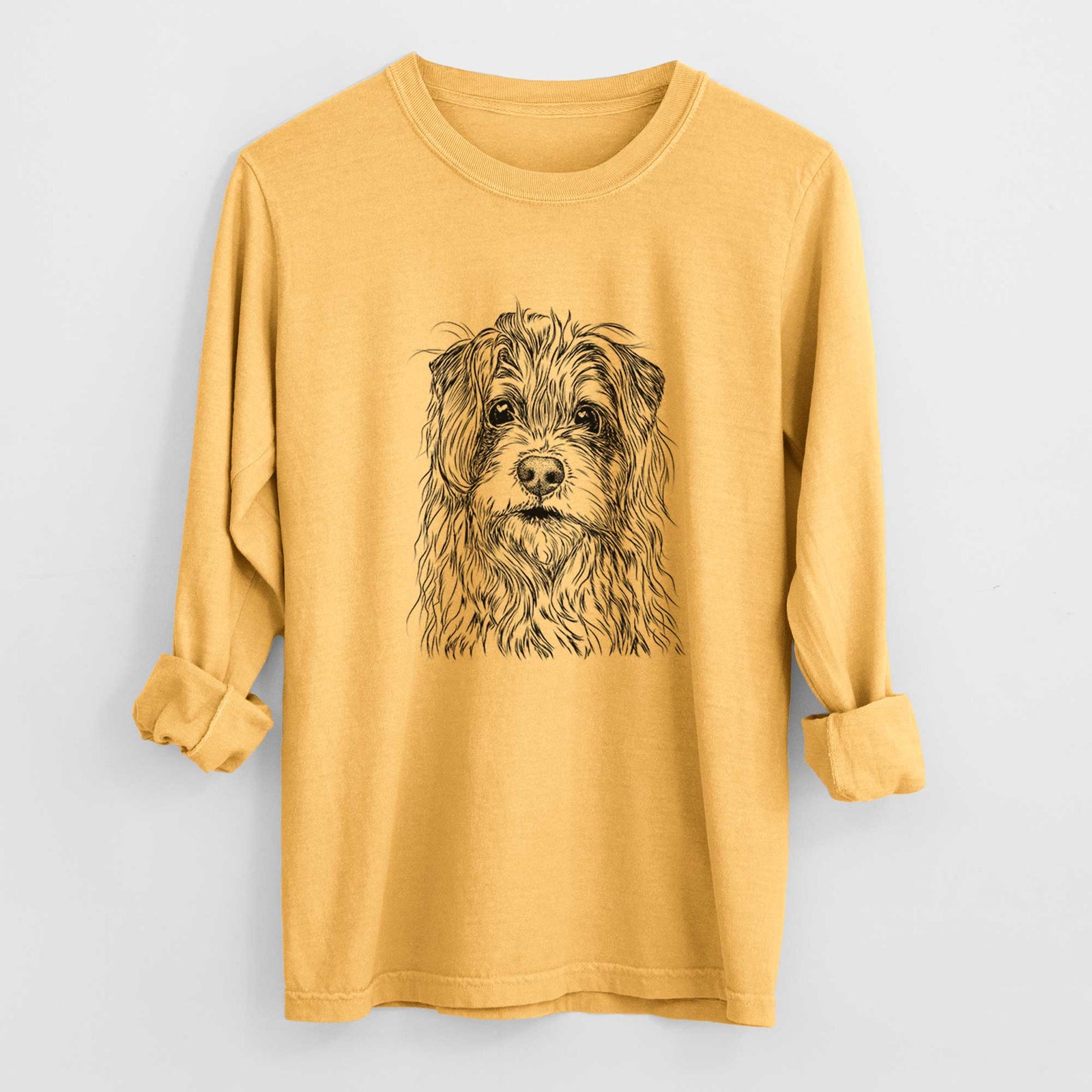 Bare Chester the Terrier Mix - Heavyweight 100% Cotton Long Sleeve
