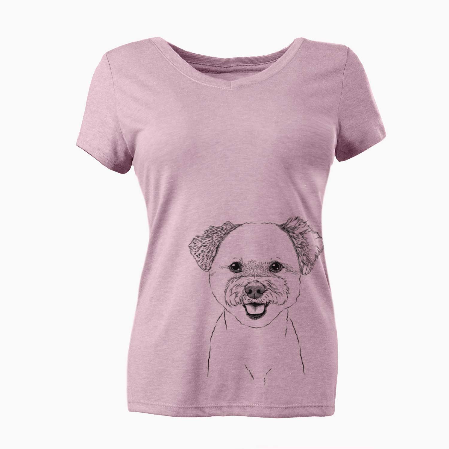Bare Chippy the Mixed Breed - Women's V-neck Shirt