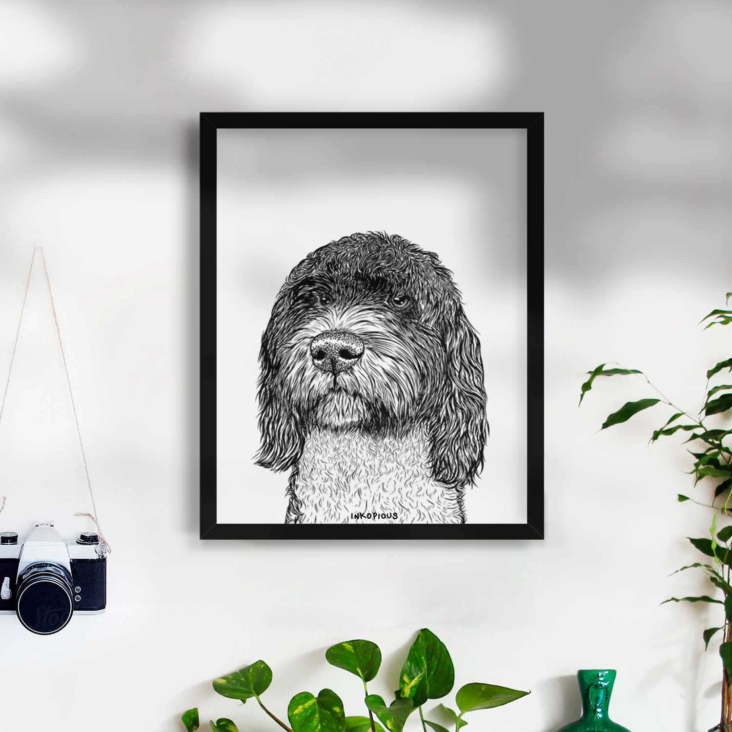 Chris the Portuguese Water Dog Art Print