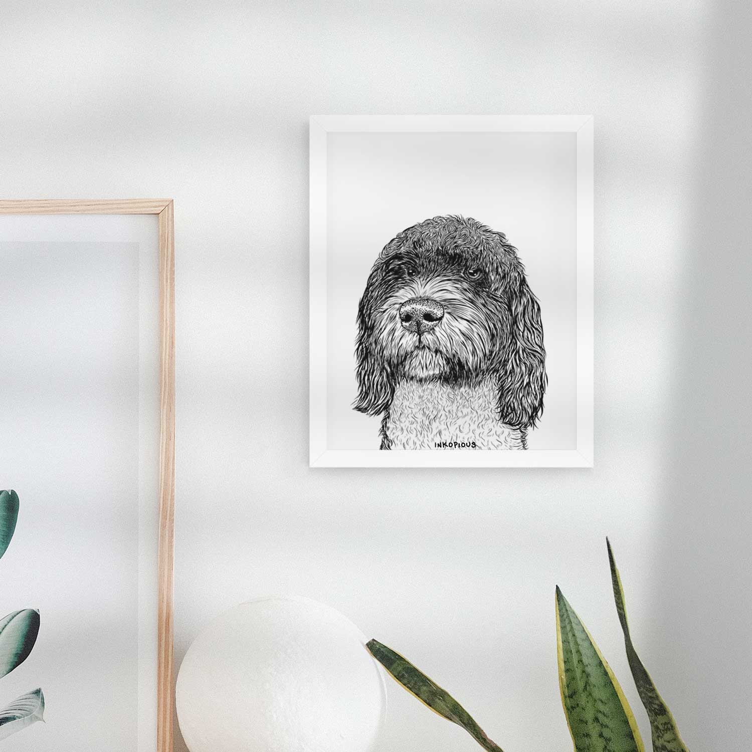 Chris the Portuguese Water Dog Art Print