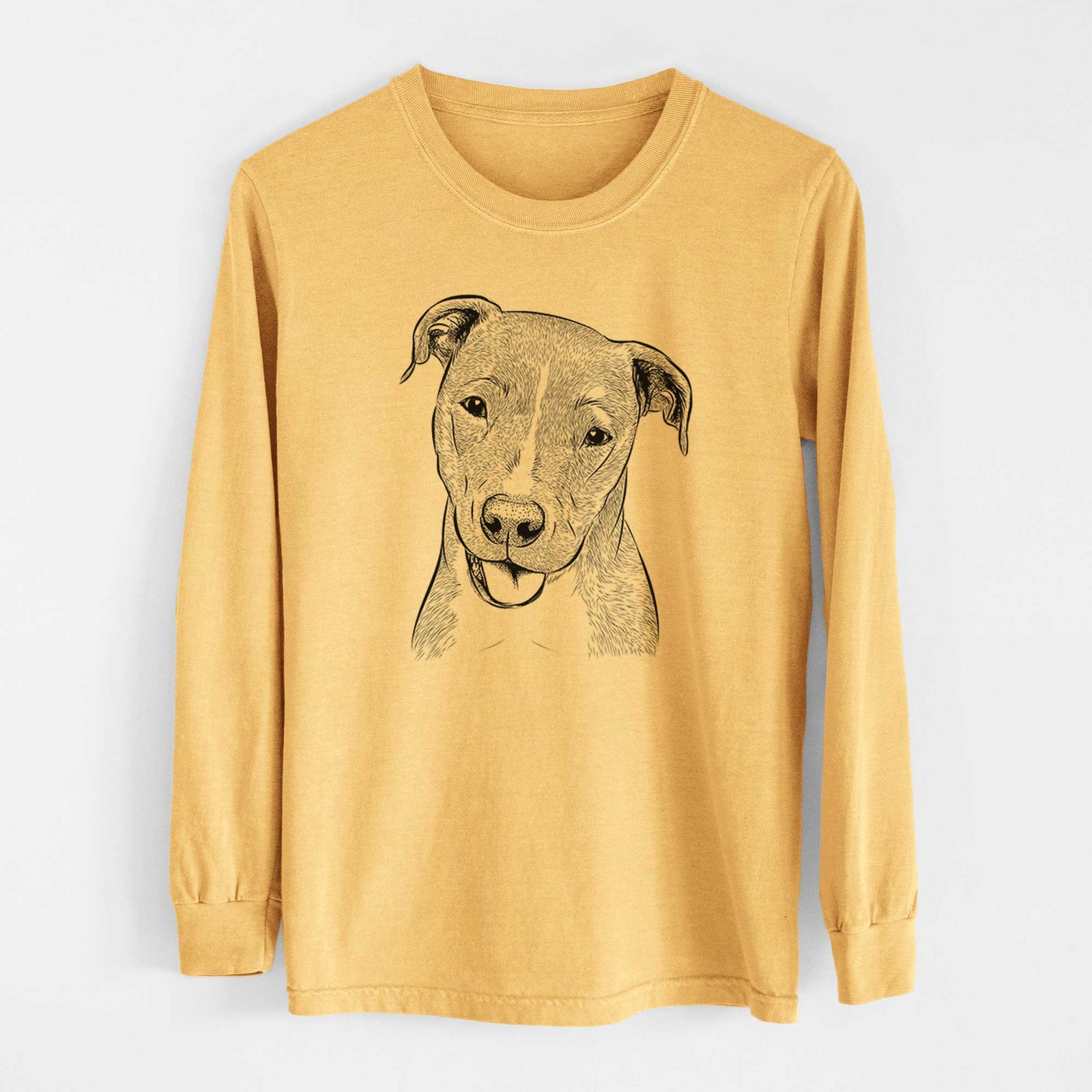 Bare Claiborne the American Staffordshire Terrier - Heavyweight 100% Cotton Long Sleeve