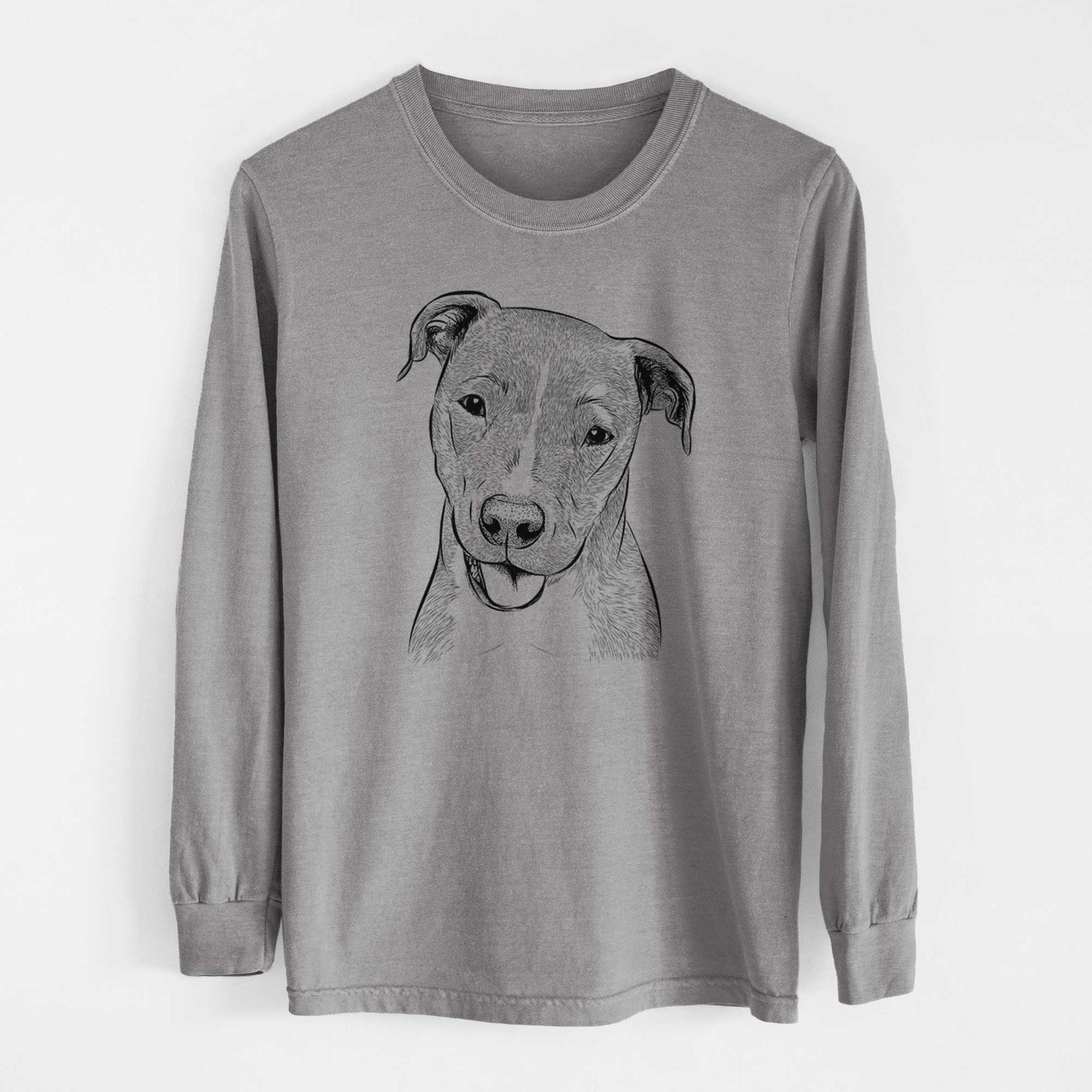 Bare Claiborne the American Staffordshire Terrier - Heavyweight 100% Cotton Long Sleeve
