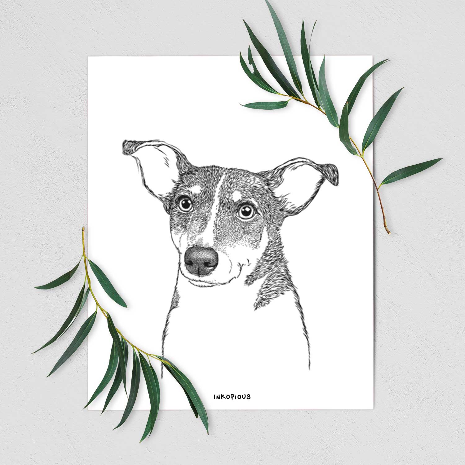 Cleo the Terrier Mix Art Print