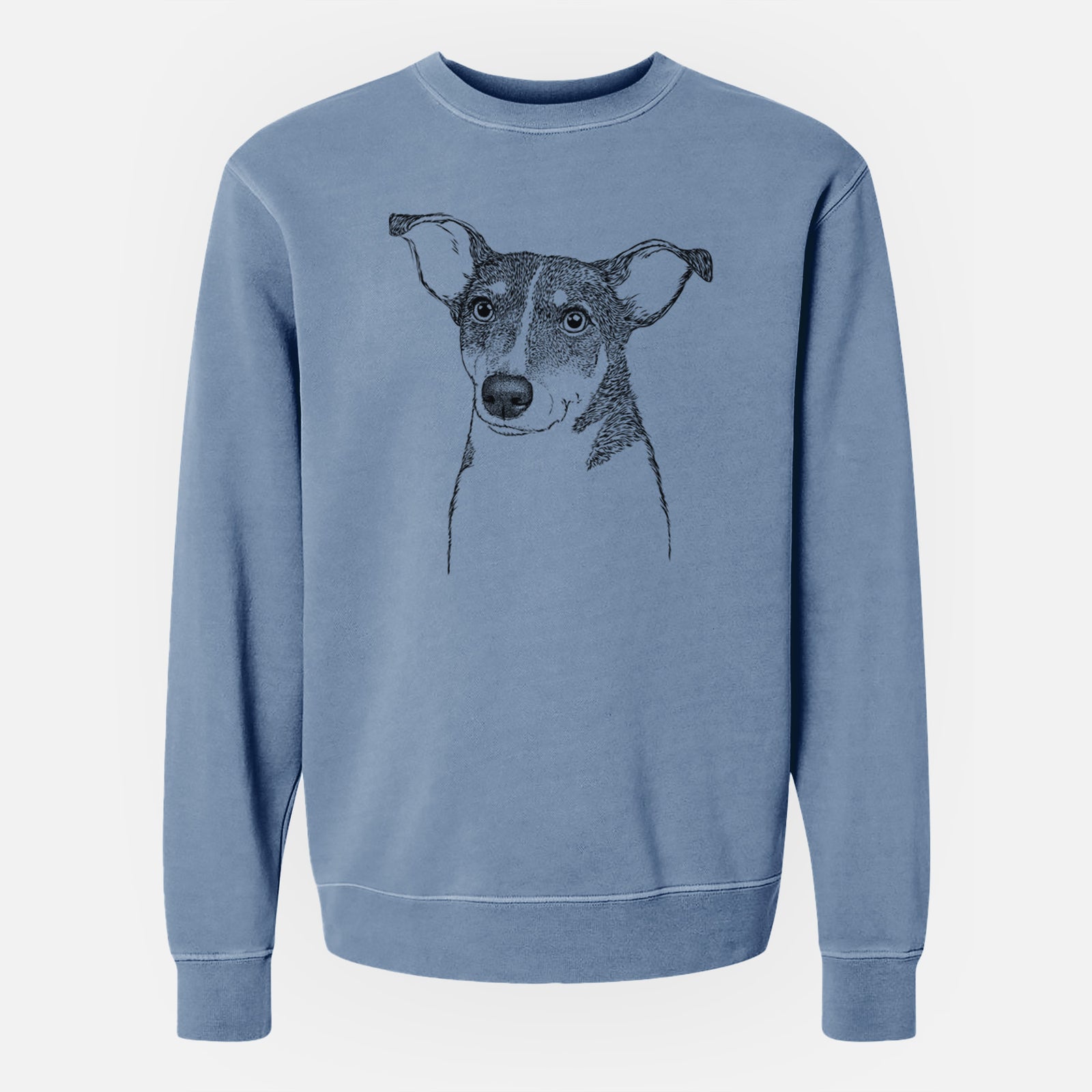 Bare Cleo the Terrier Mix - Unisex Pigment Dyed Crew Sweatshirt