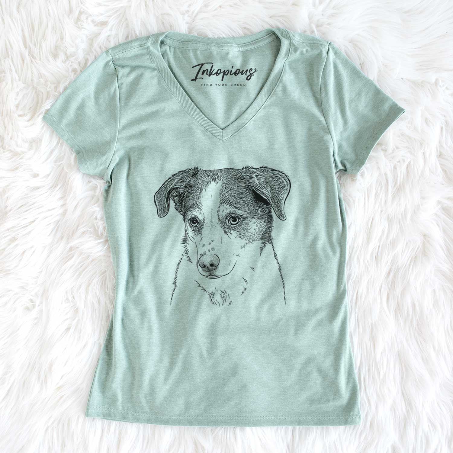 Bare Coco the Beagle Mix - Women's V-neck Shirt