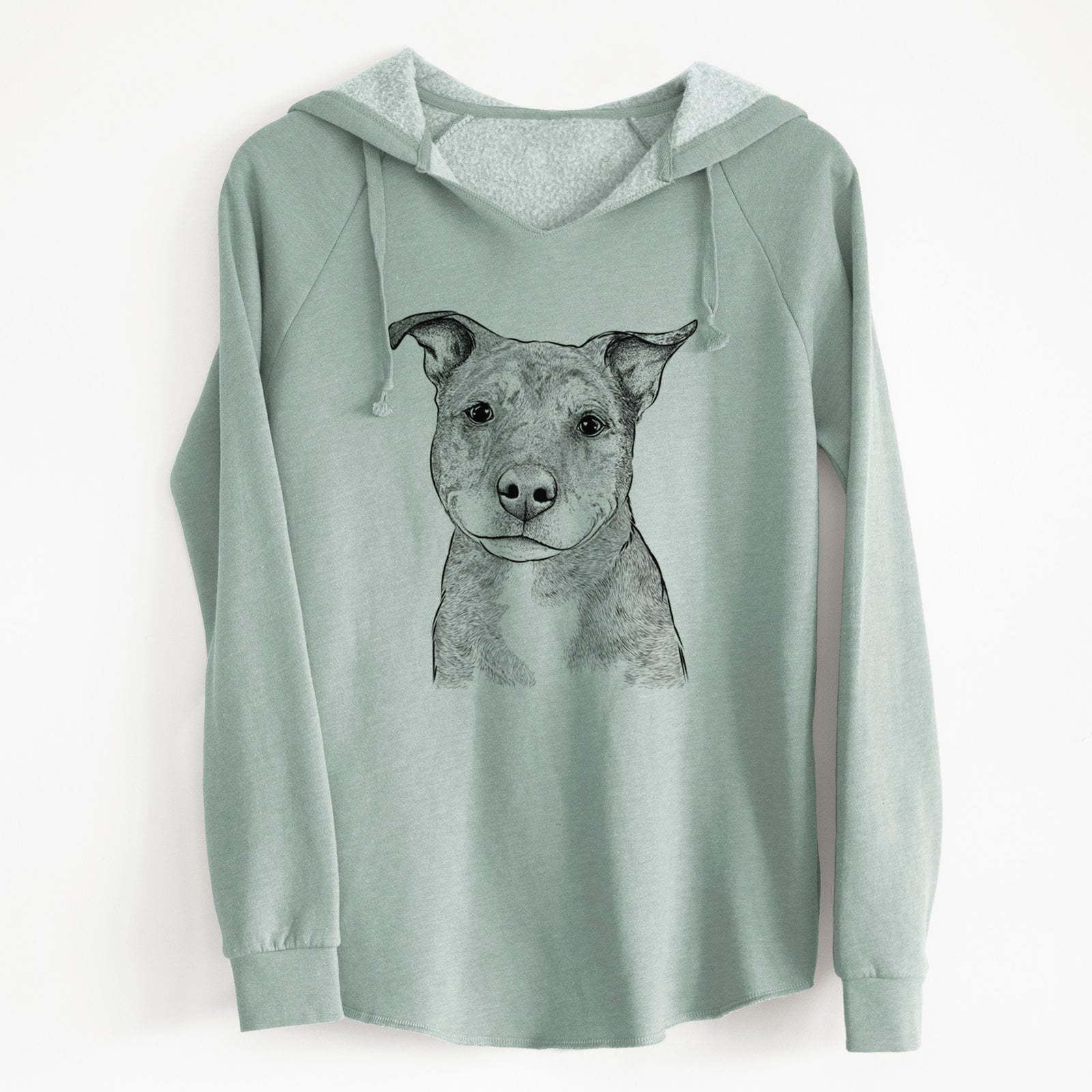 Bare Cody the Catahoula Mix - Cali Wave Hooded Sweatshirt