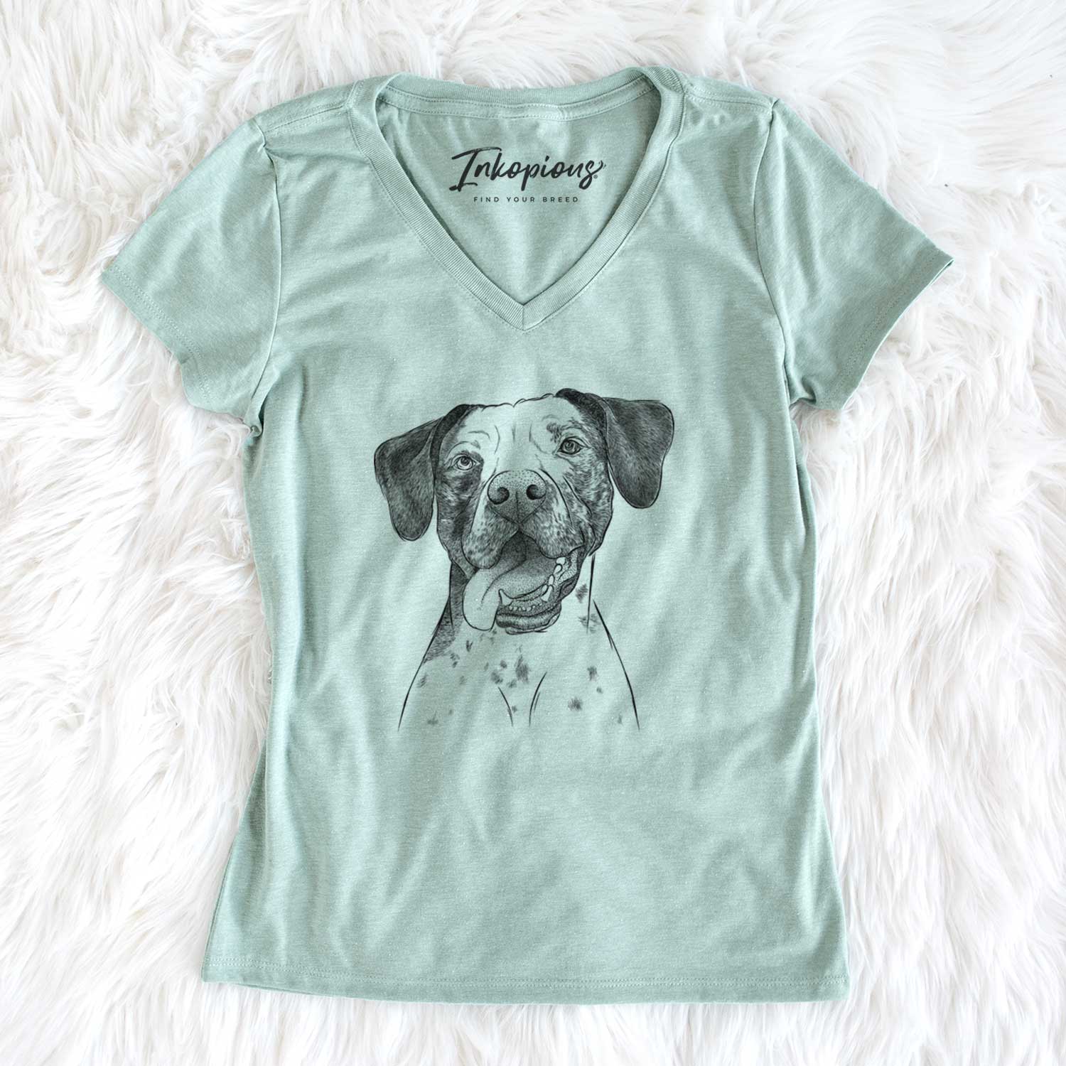 Bare Cola the Catahoula - Women's V-neck Shirt