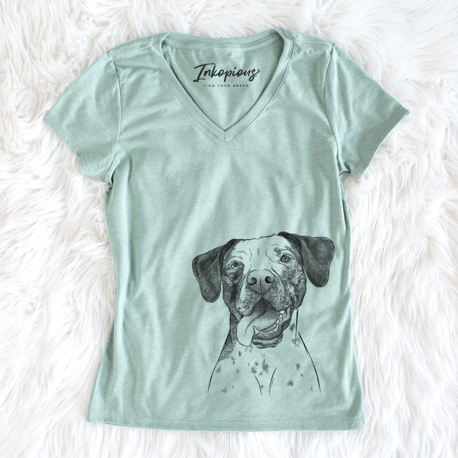 Bare Cola the Catahoula - Women's V-neck Shirt