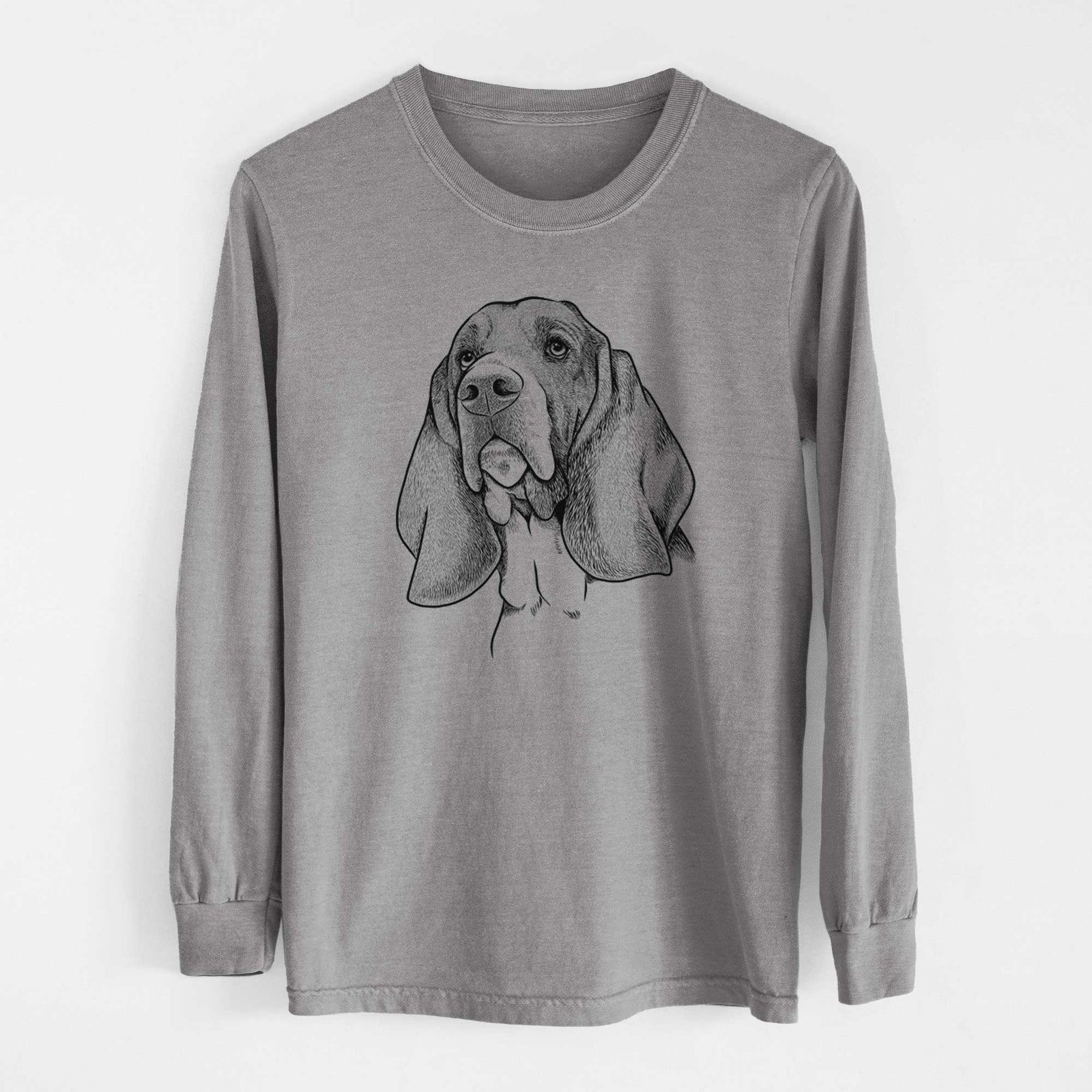 Bare Cooper the Basset Hound - Heavyweight 100% Cotton Long Sleeve