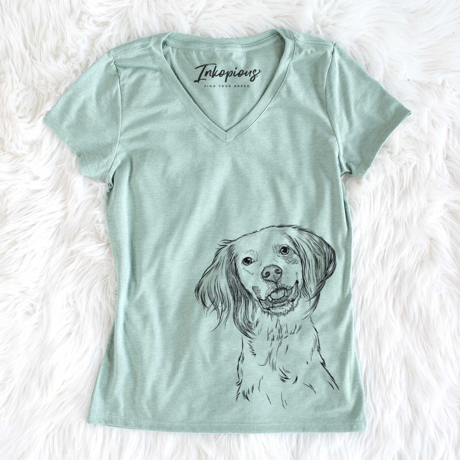 Bare Cooper the English Setter - Women's V-neck Shirt