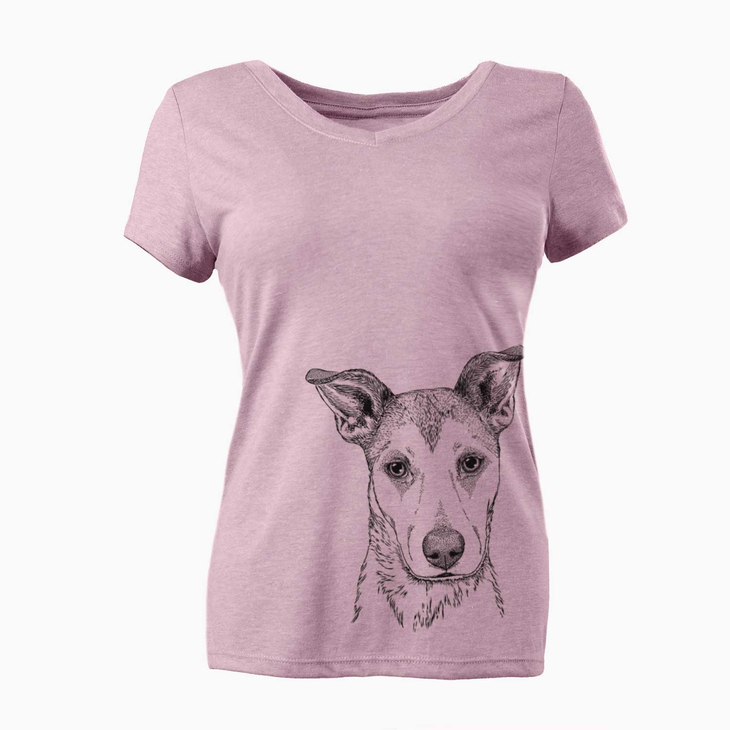 Bare Coral the Mixed Breed - Women's V-neck Shirt