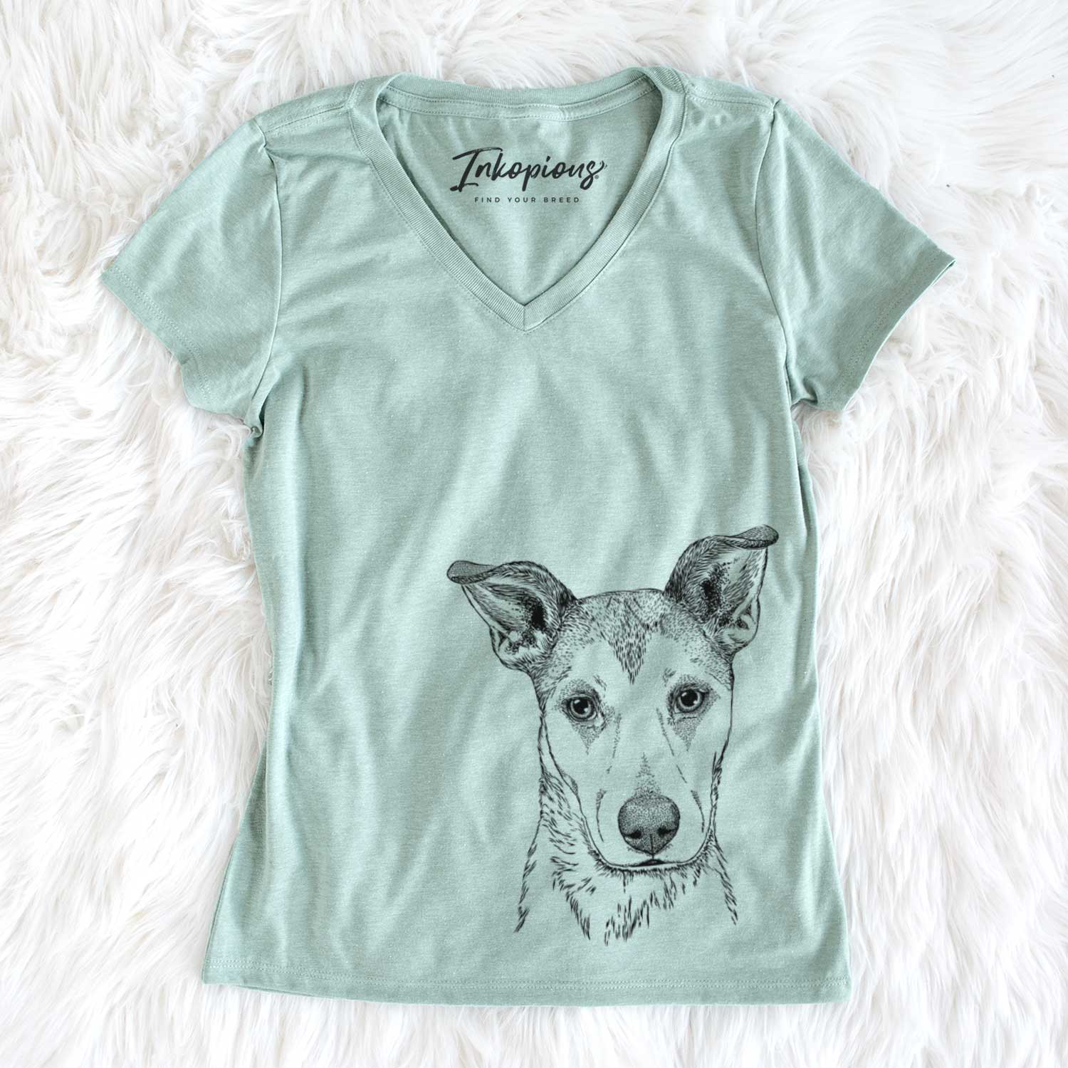 Bare Coral the Mixed Breed - Women's V-neck Shirt