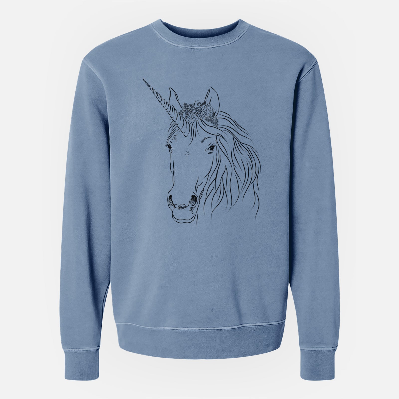 Bare Cosmic the Unicorn - Unisex Pigment Dyed Crew Sweatshirt
