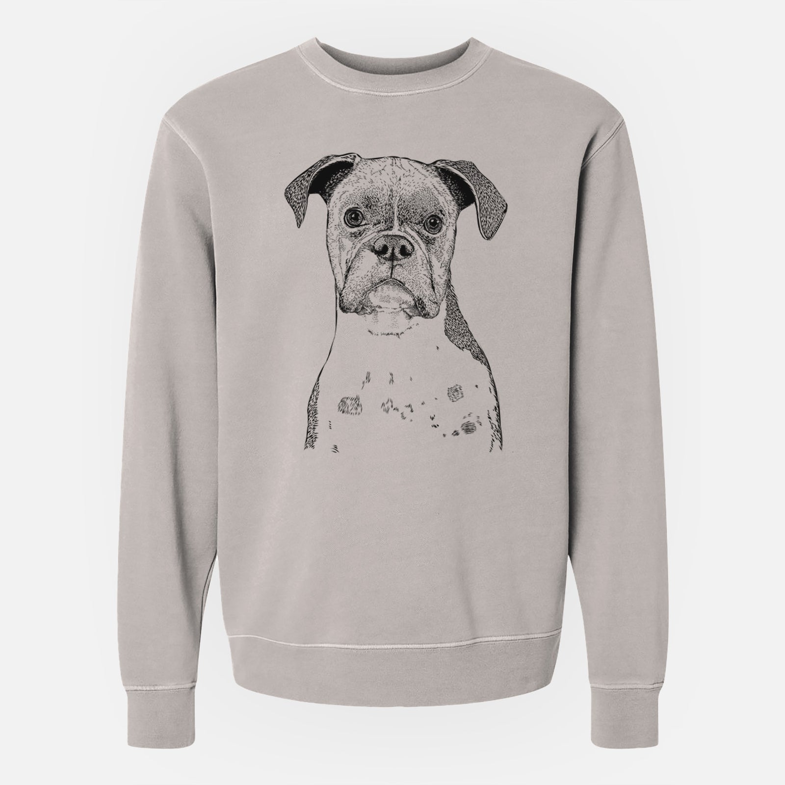 Bare Daisy the Boxer - Unisex Pigment Dyed Crew Sweatshirt