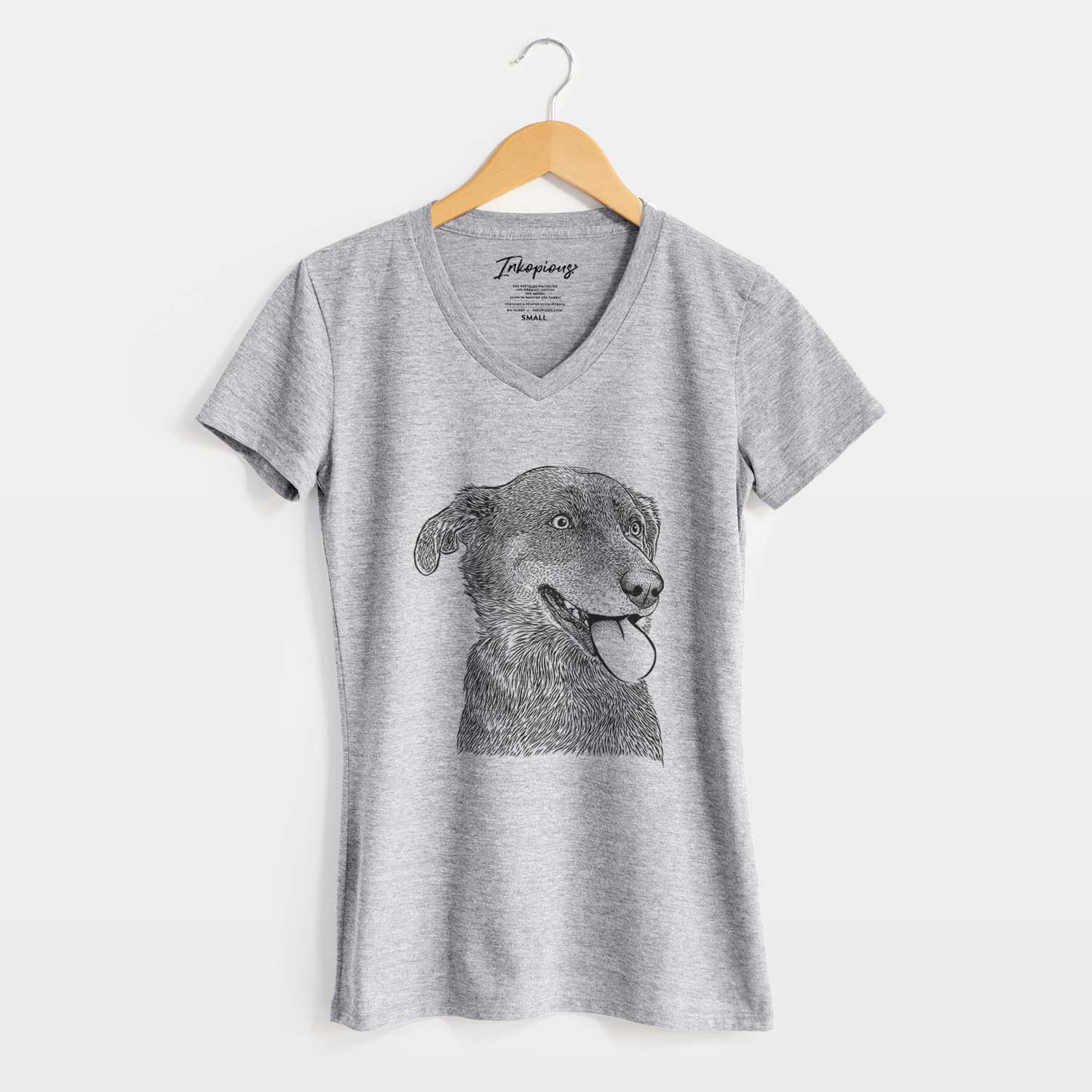Bare Daisy the Australian Shepherd Mix - Women's V-neck Shirt