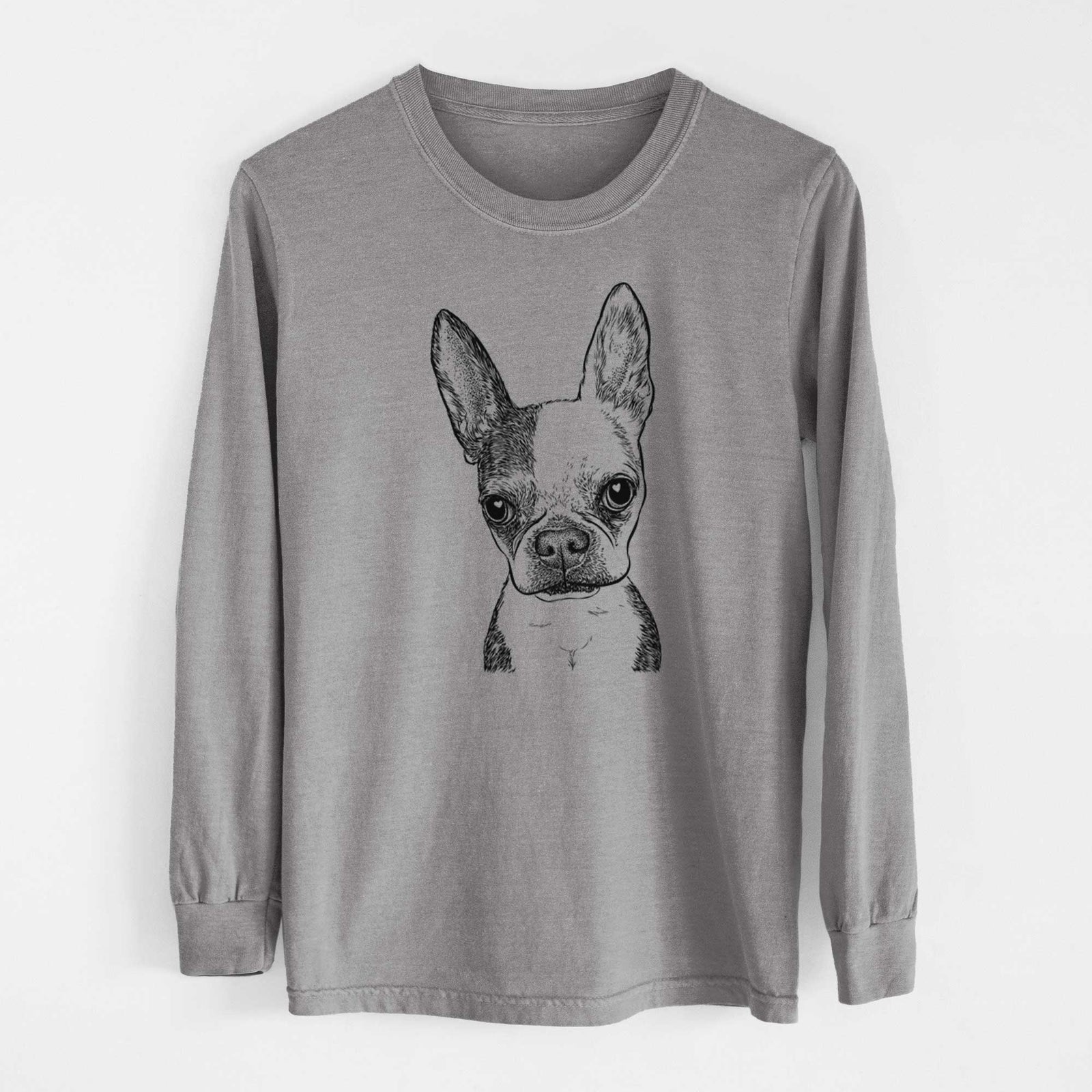 Bare Daisy the Boston Terrier - Heavyweight 100% Cotton Long Sleeve