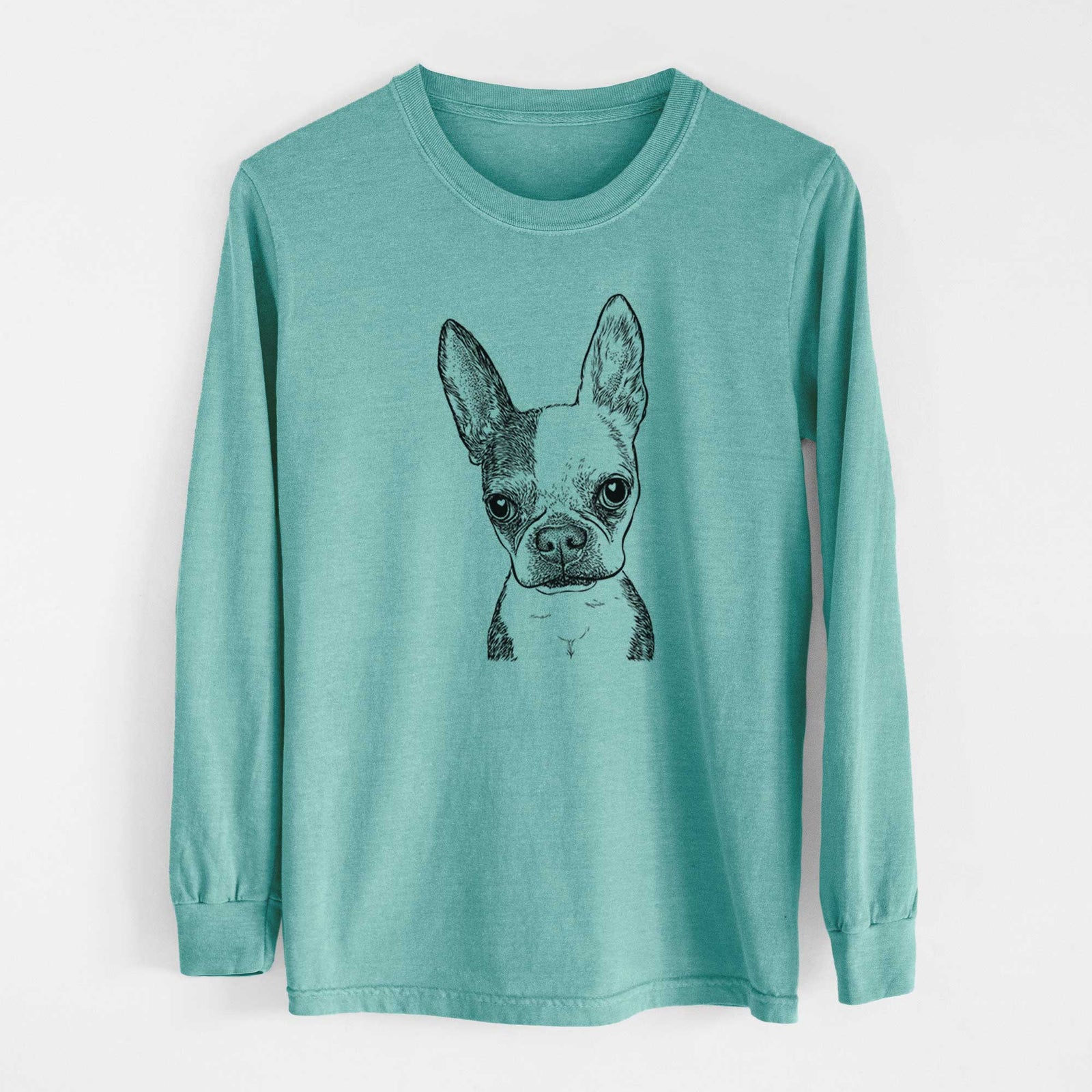 Bare Daisy the Boston Terrier - Heavyweight 100% Cotton Long Sleeve