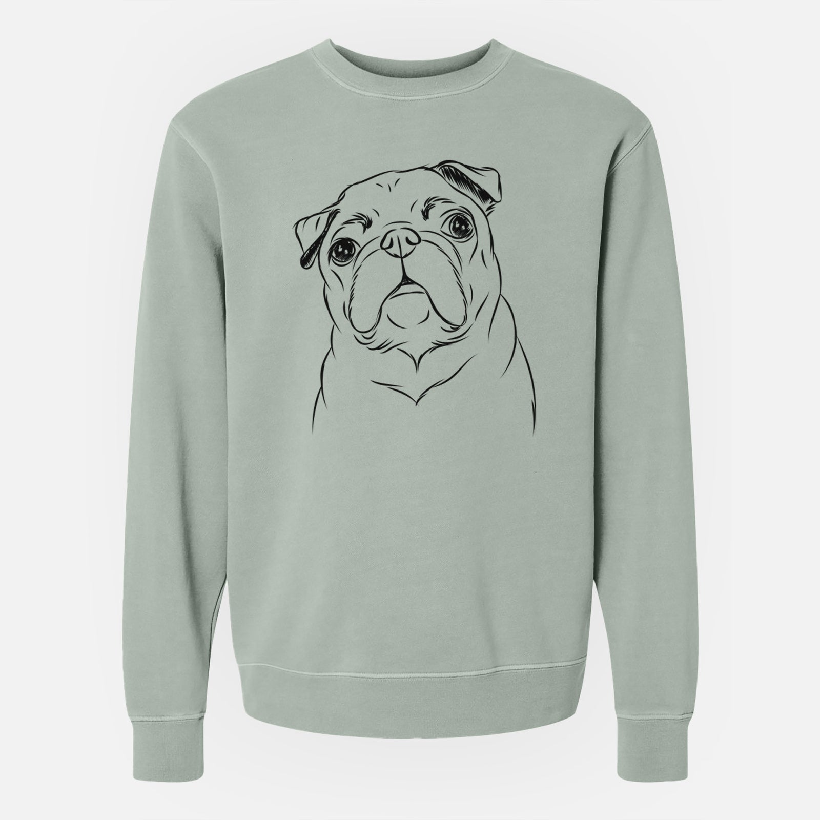 Bare Darling Chloe the Pug - Unisex Pigment Dyed Crew Sweatshirt