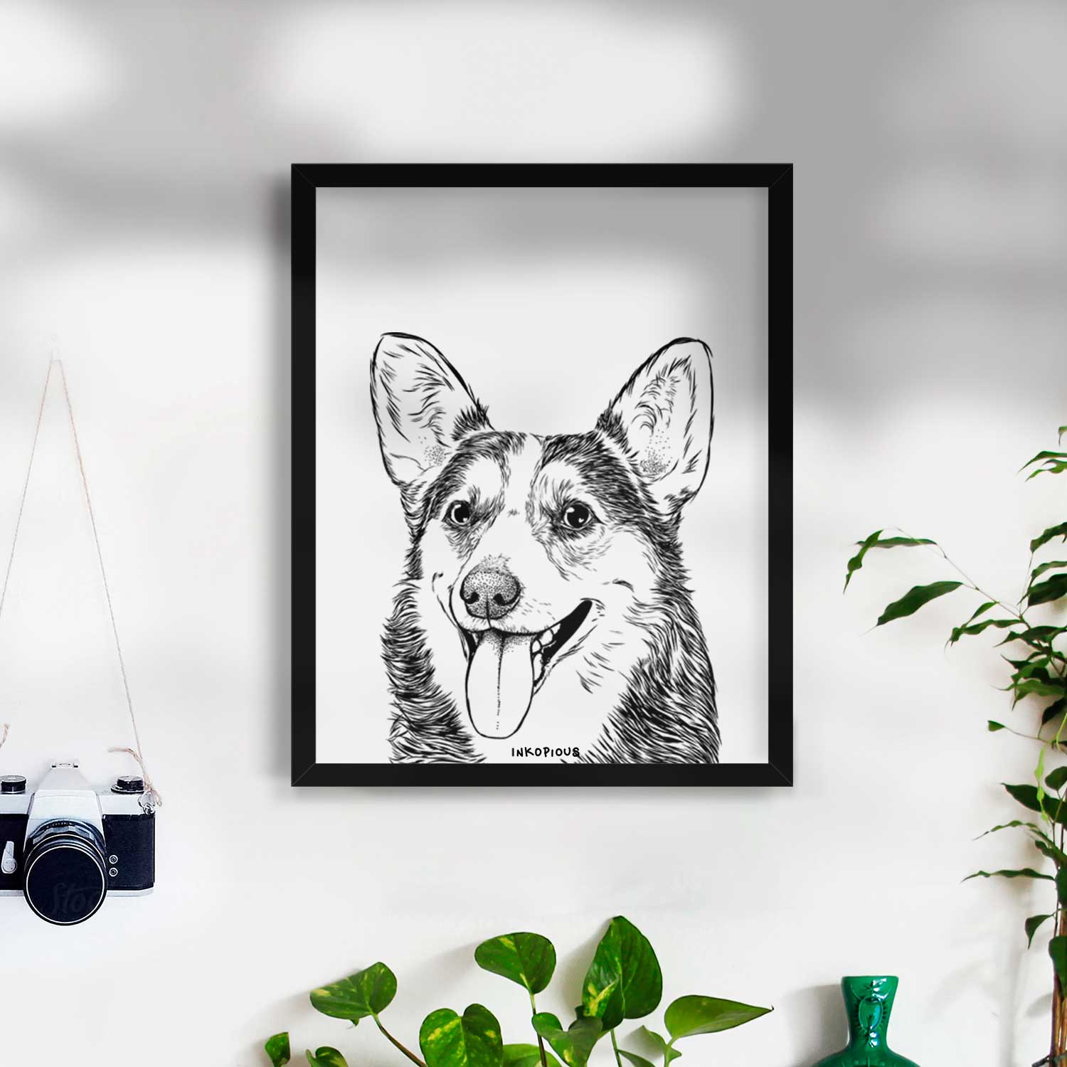 Darma the Corgi Art Print