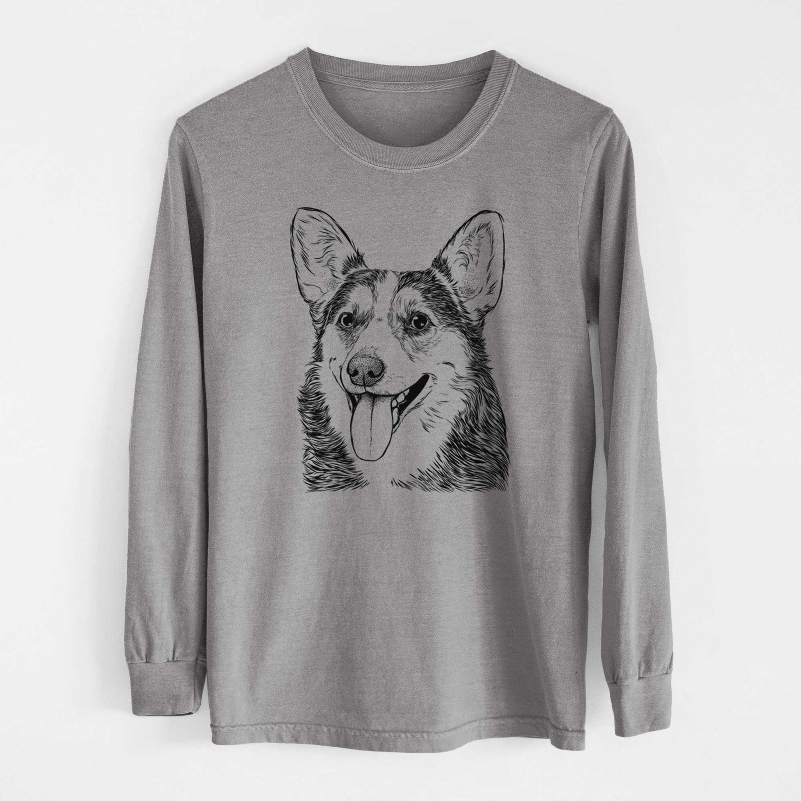 Bare Darma the Corgi - Heavyweight 100% Cotton Long Sleeve