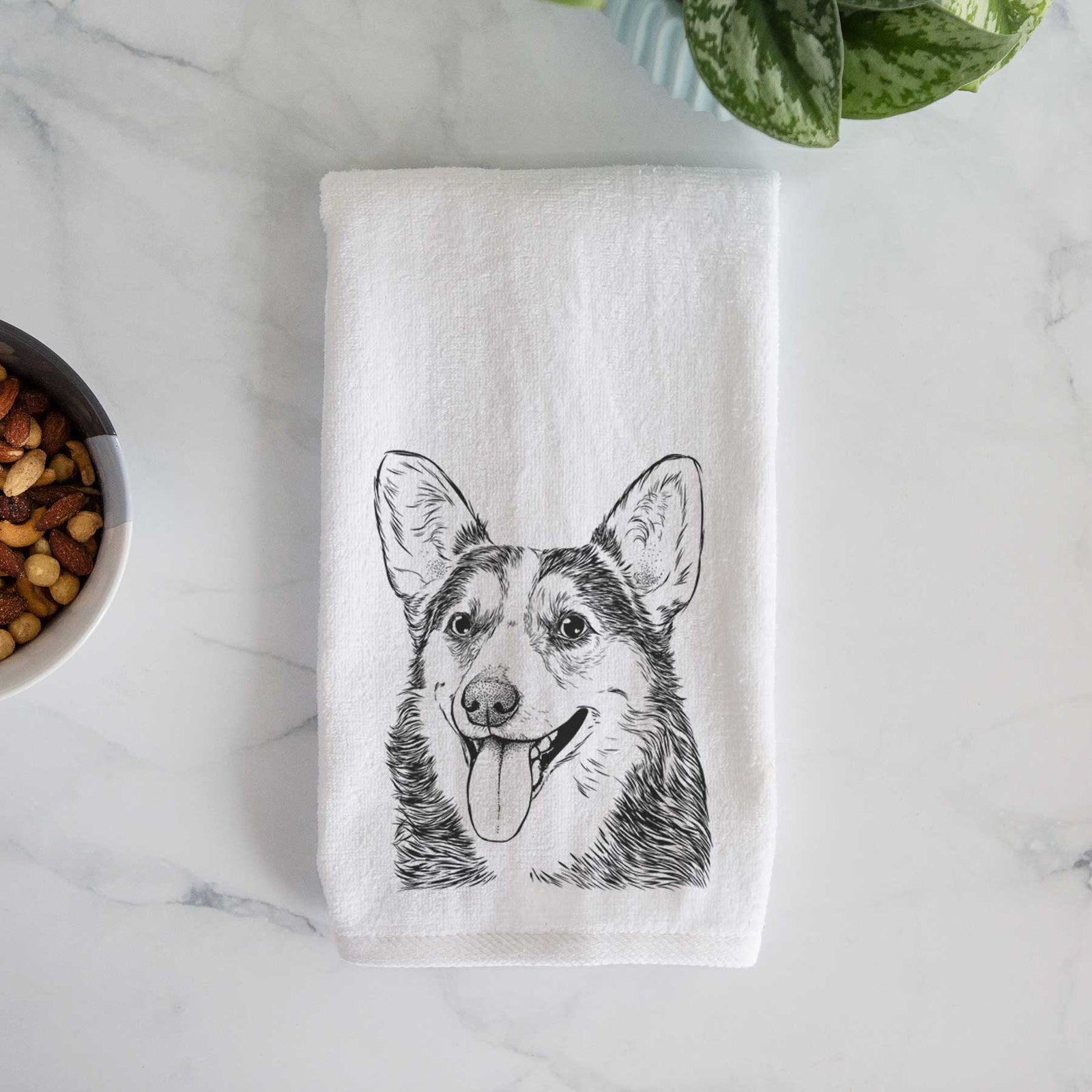 Darma the Corgi Decorative Hand Towel