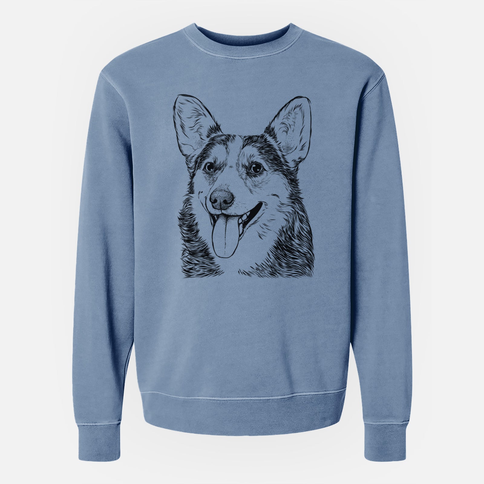 Bare Darma the Corgi - Unisex Pigment Dyed Crew Sweatshirt