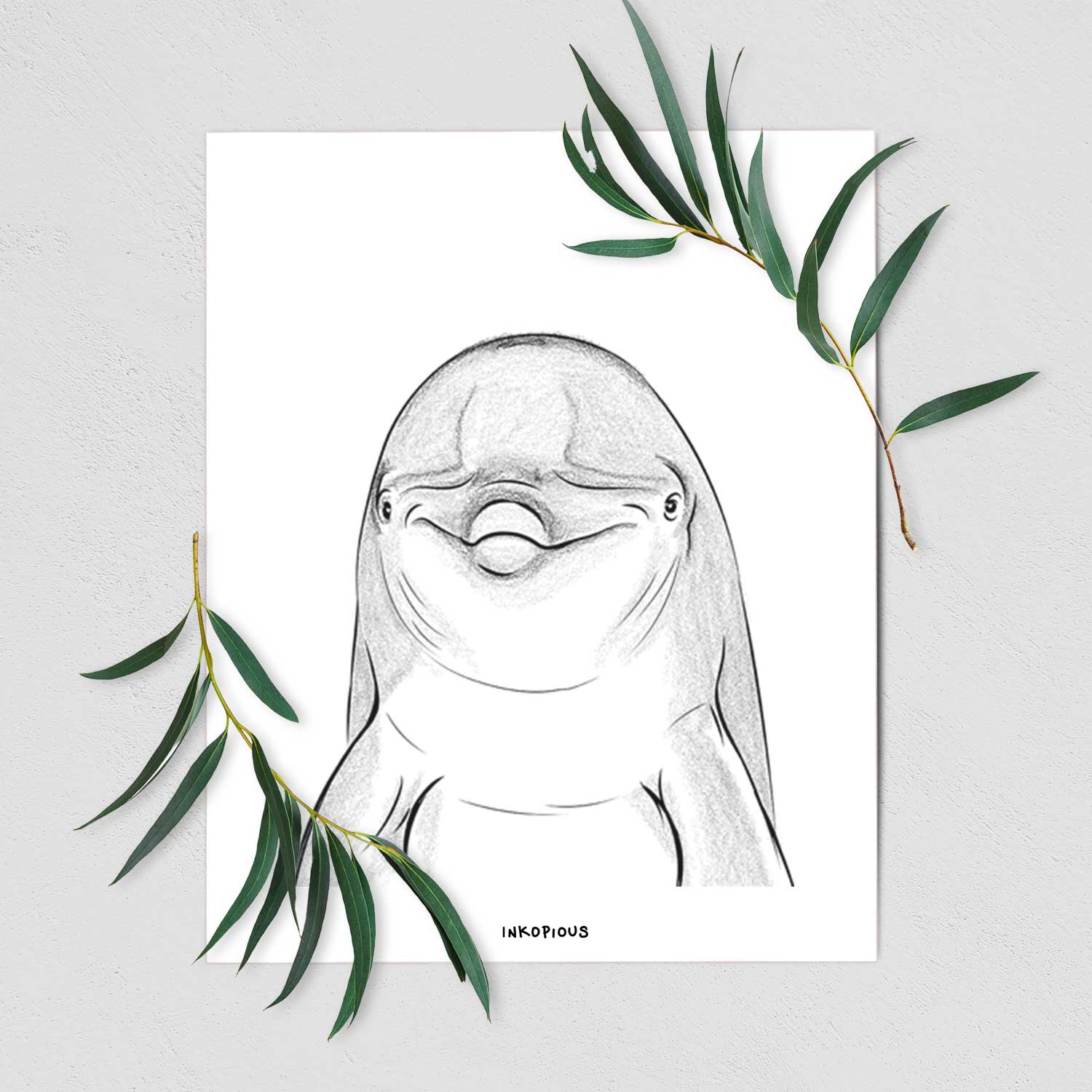 Dave the Dolphin Art Print