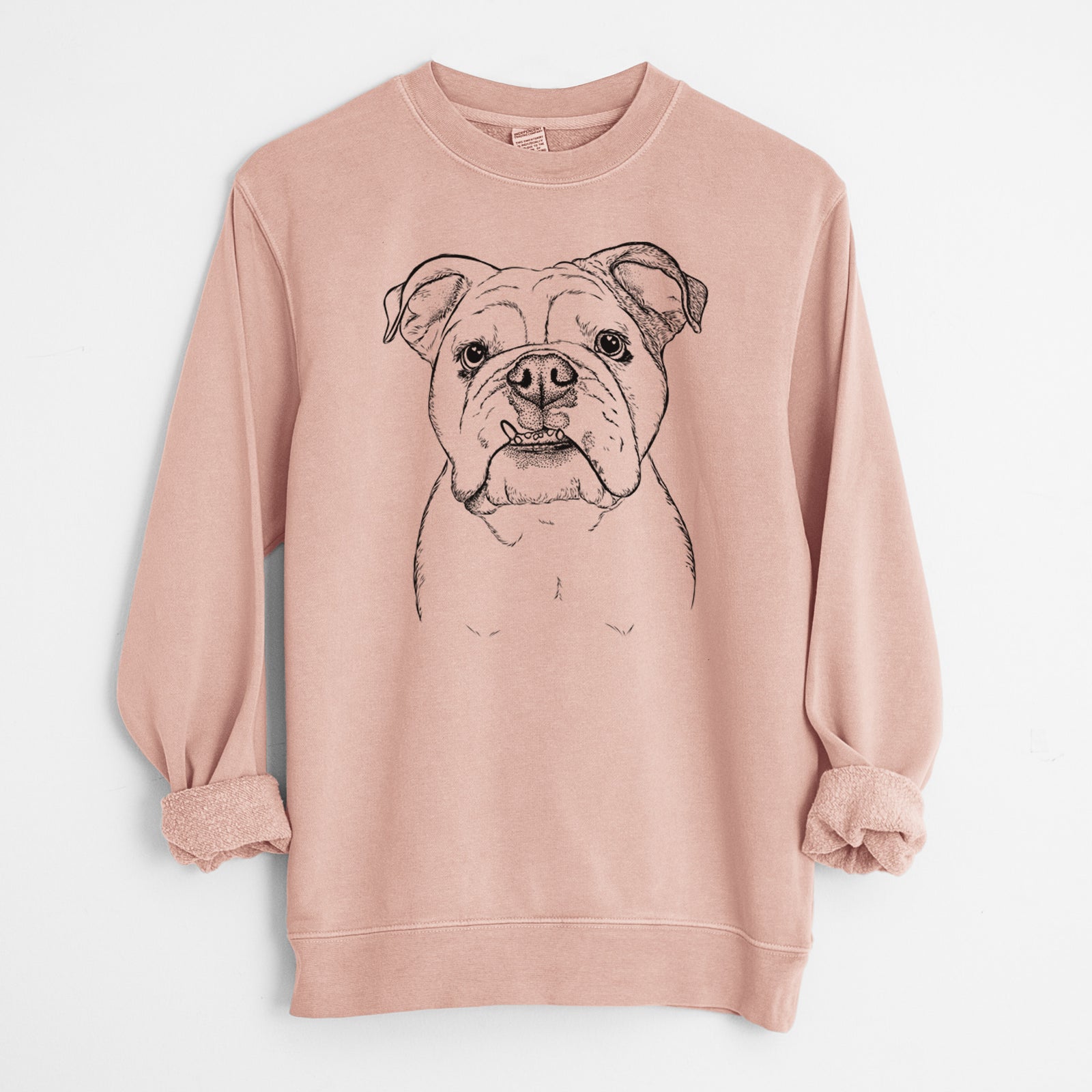 Bare Dazy the English Bulldog - Unisex Pigment Dyed Crew Sweatshirt