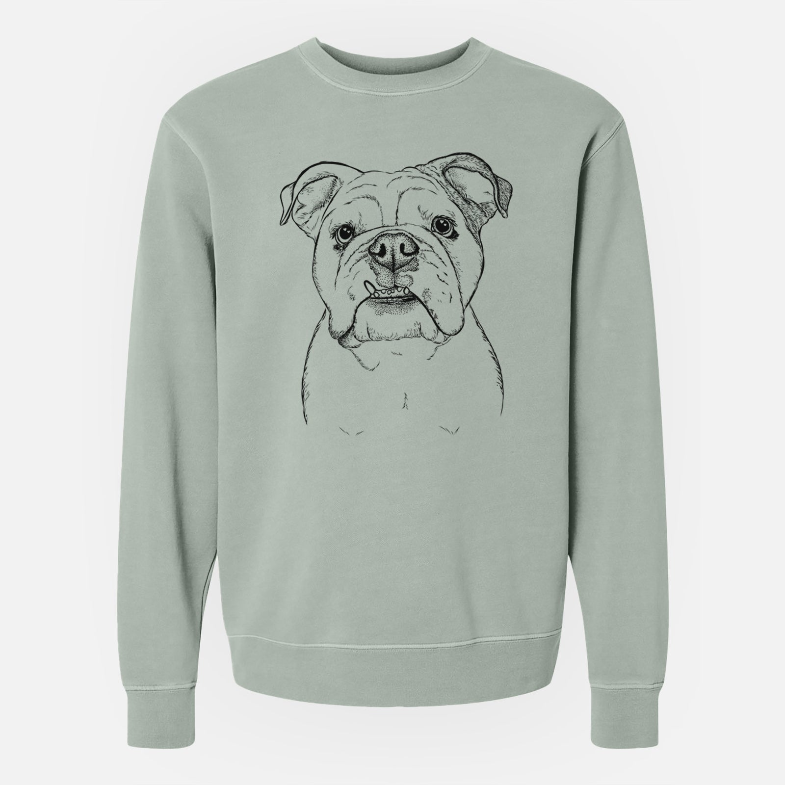 Bare Dazy the English Bulldog - Unisex Pigment Dyed Crew Sweatshirt