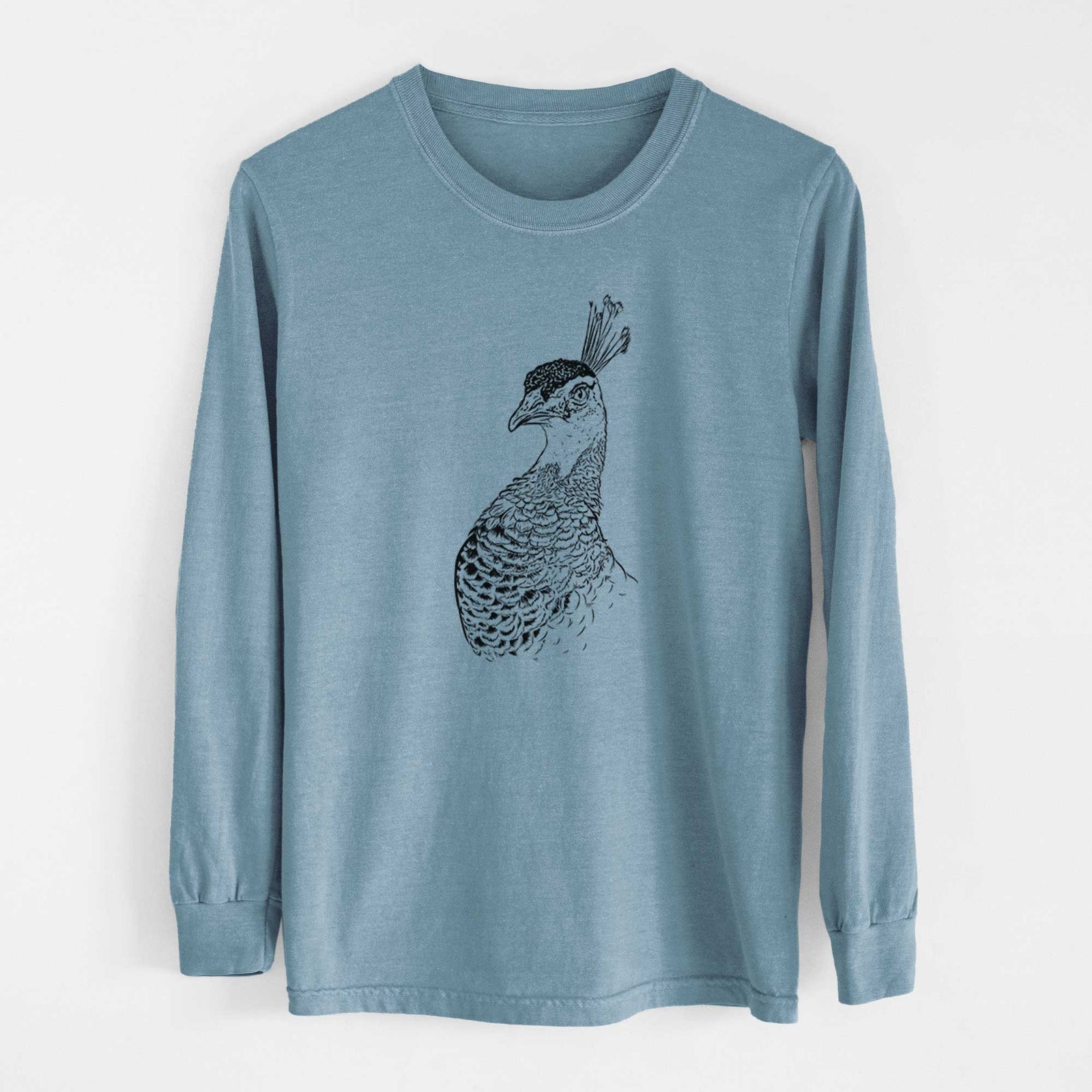 Bare Dee the Peahen - Heavyweight 100% Cotton Long Sleeve