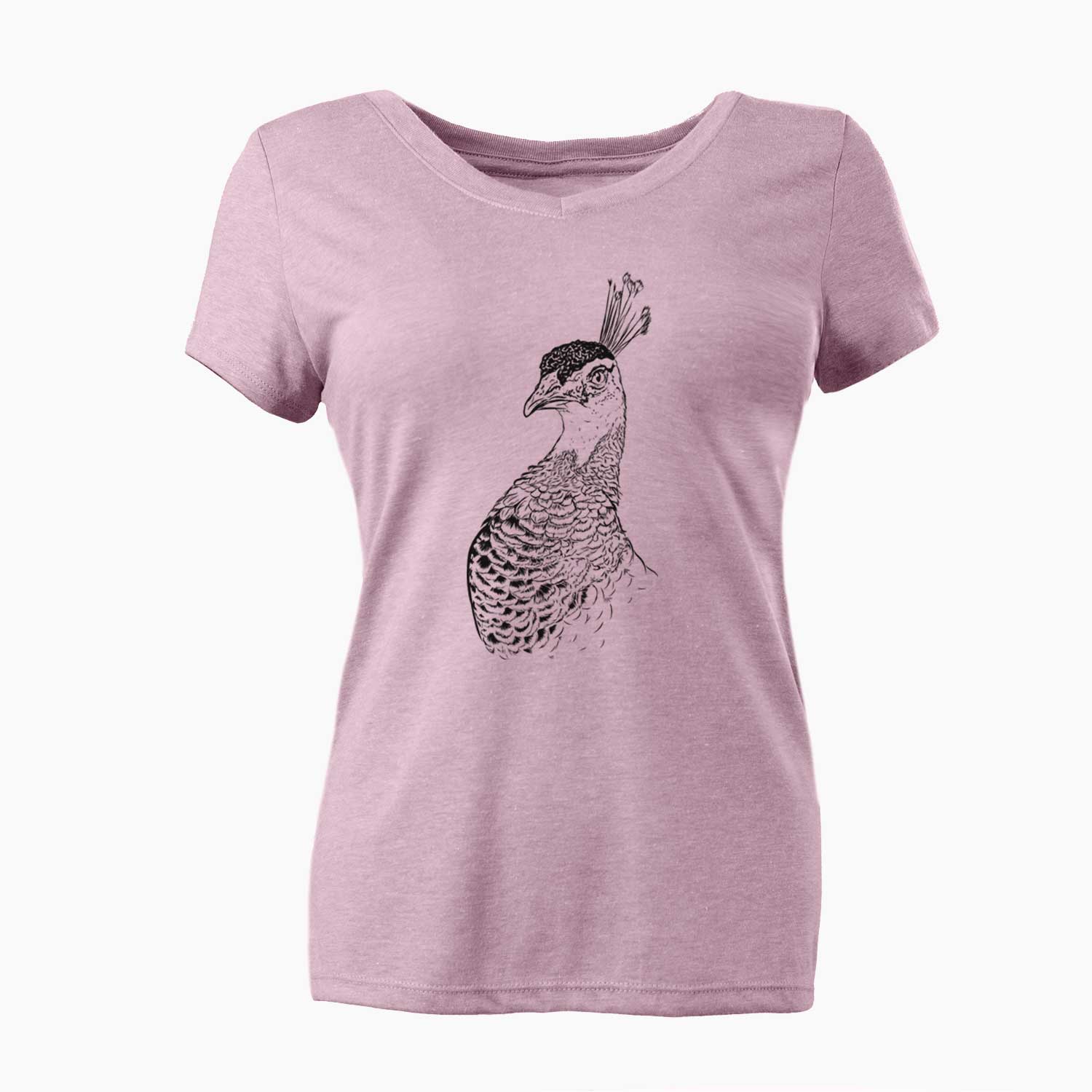 Bare Dee the Peahen - Women's V-neck Shirt
