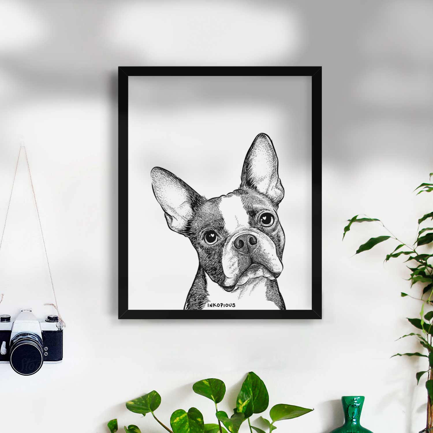 Dee Dee the Boston Terrier Art Print