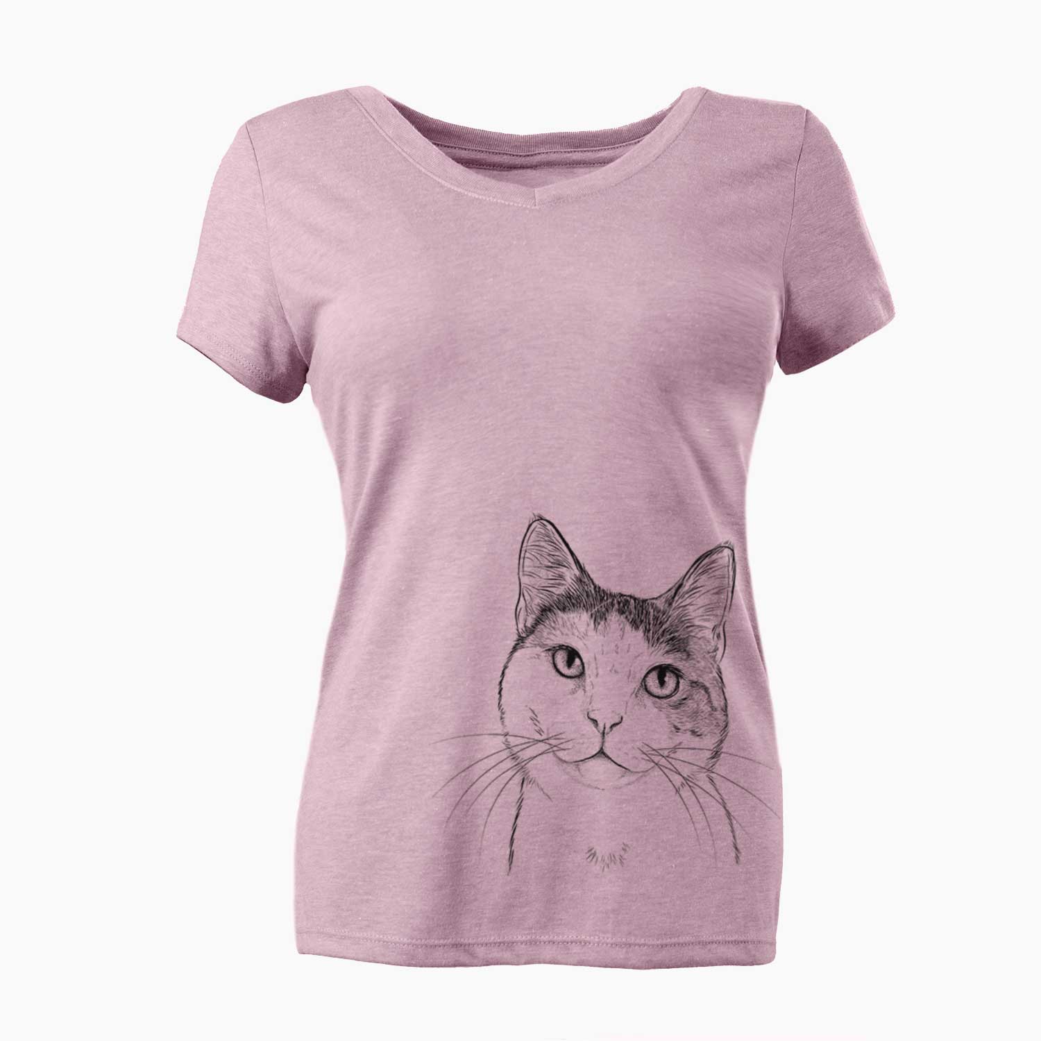 Bare Denver the Calico Cat - Women's V-neck Shirt