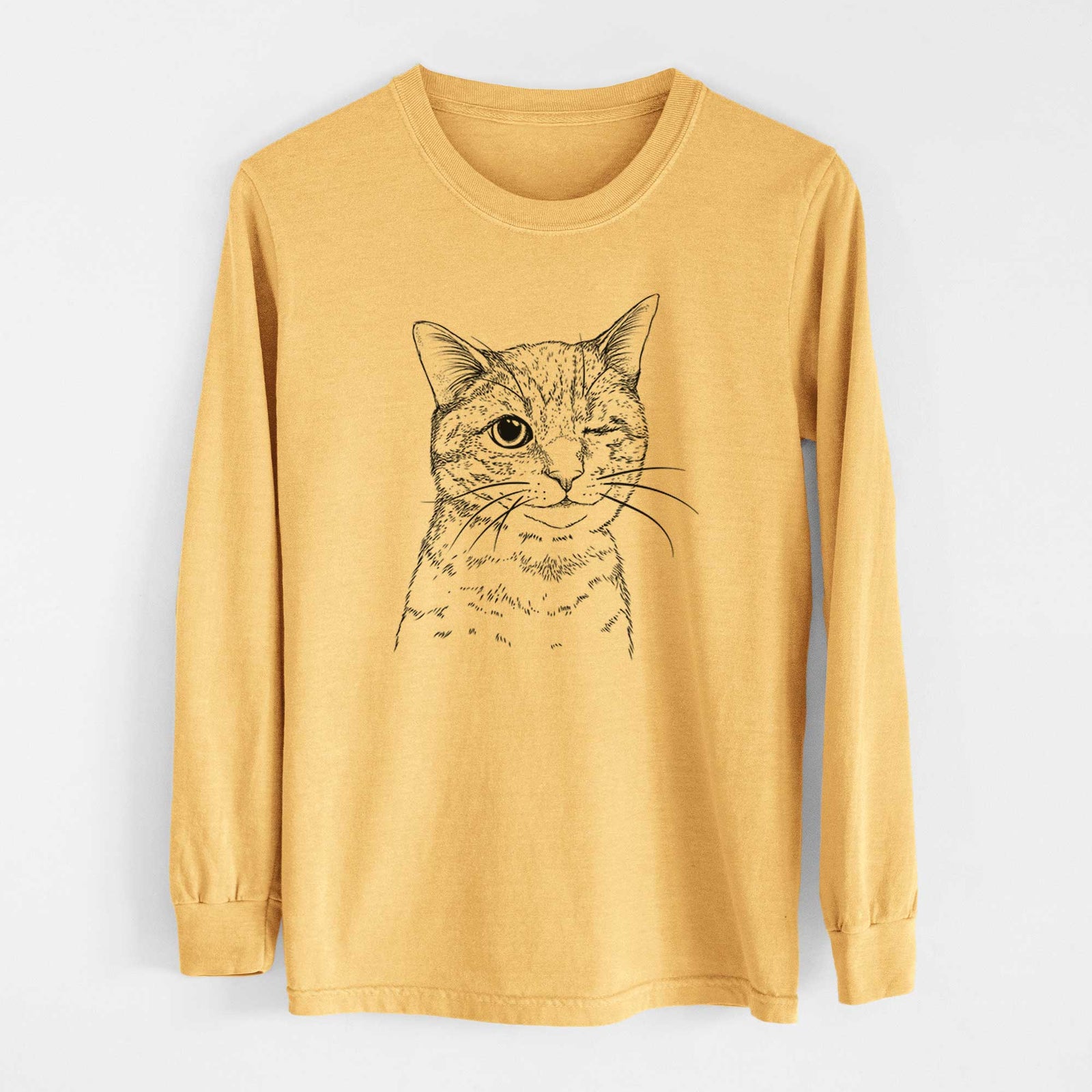 Bare Dexter the Domestic Shorthair - Heavyweight 100% Cotton Long Sleeve