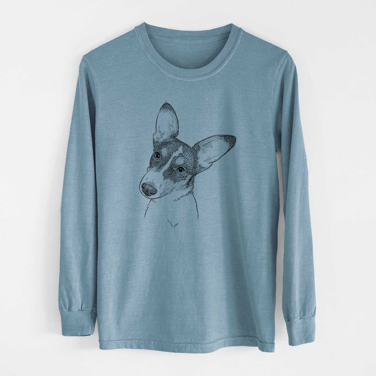 Bare Dexter the Corgi - Heavyweight 100% Cotton Long Sleeve