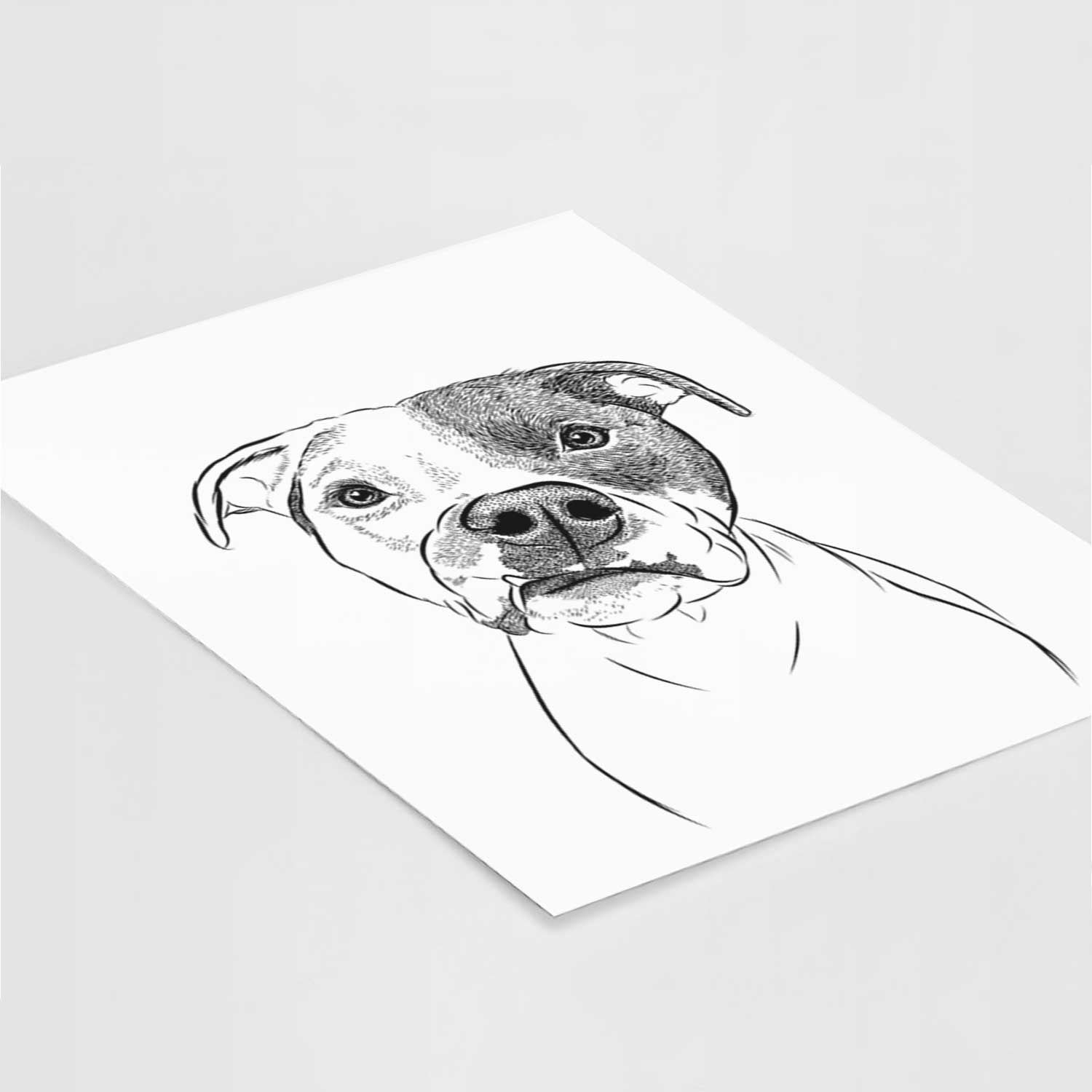 Dexter the Pitbull Art Print
