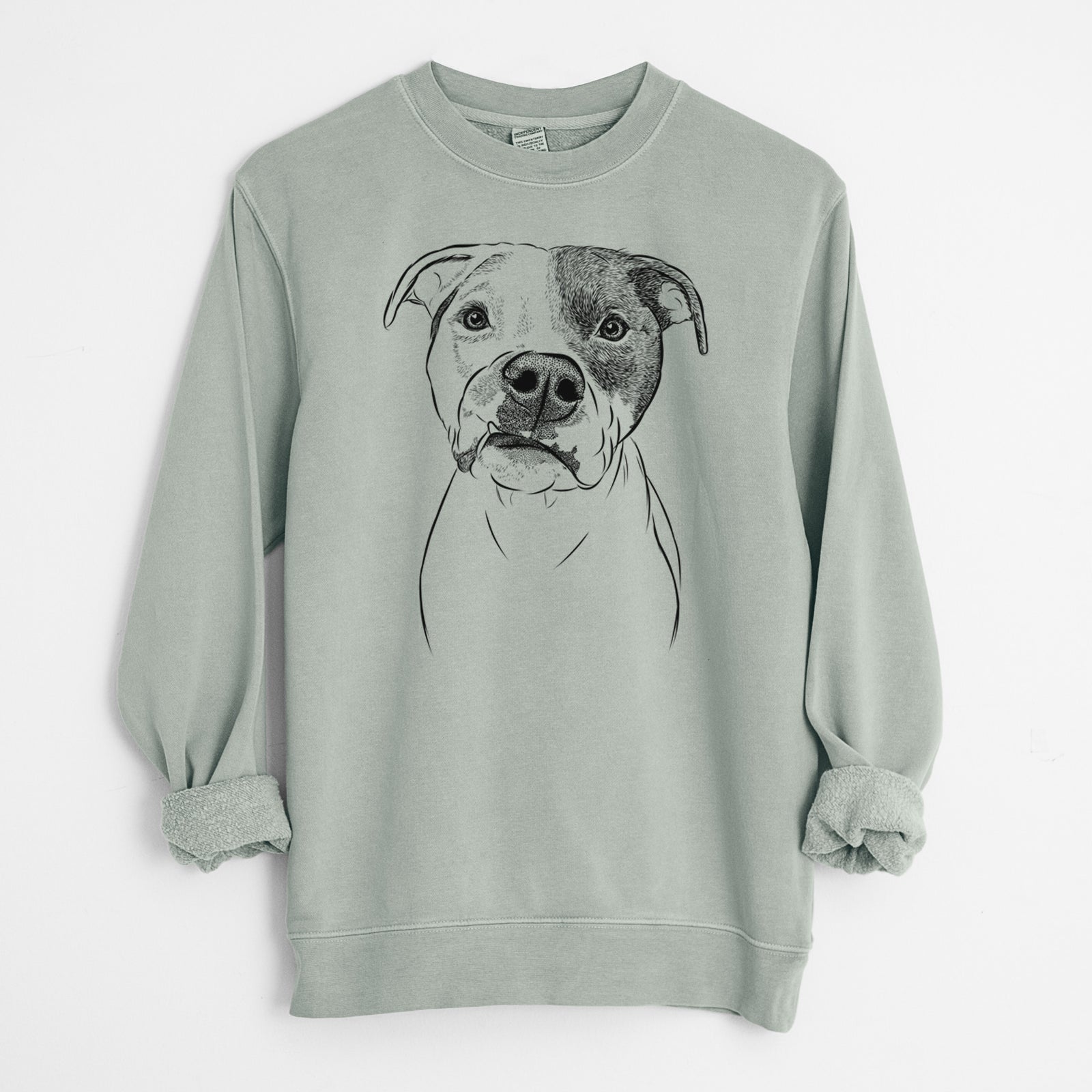 Bare Dexter the Pitbull - Unisex Pigment Dyed Crew Sweatshirt