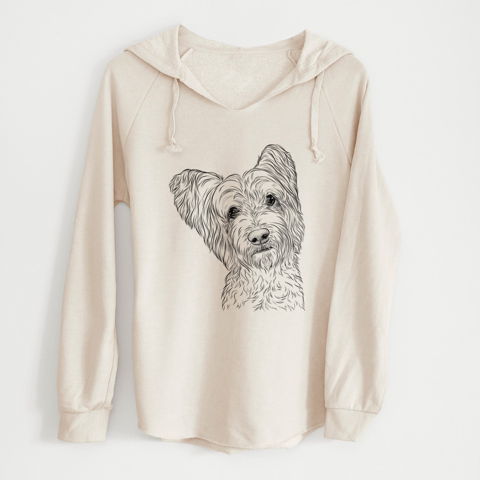 Bare Dexter the Terrier Mix - Cali Wave Hooded Sweatshirt