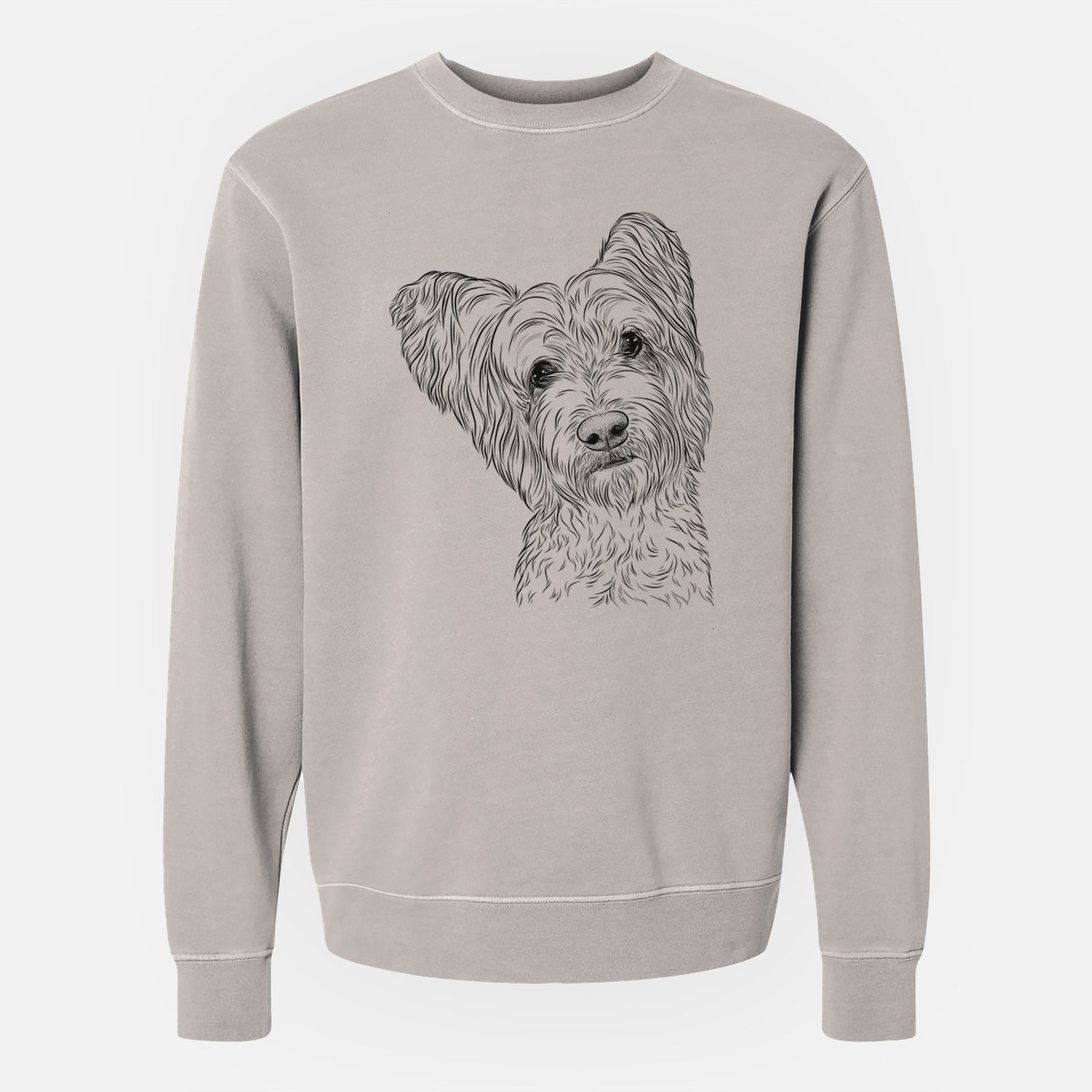 Bare Dexter the Terrier Mix - Unisex Pigment Dyed Crew Sweatshirt