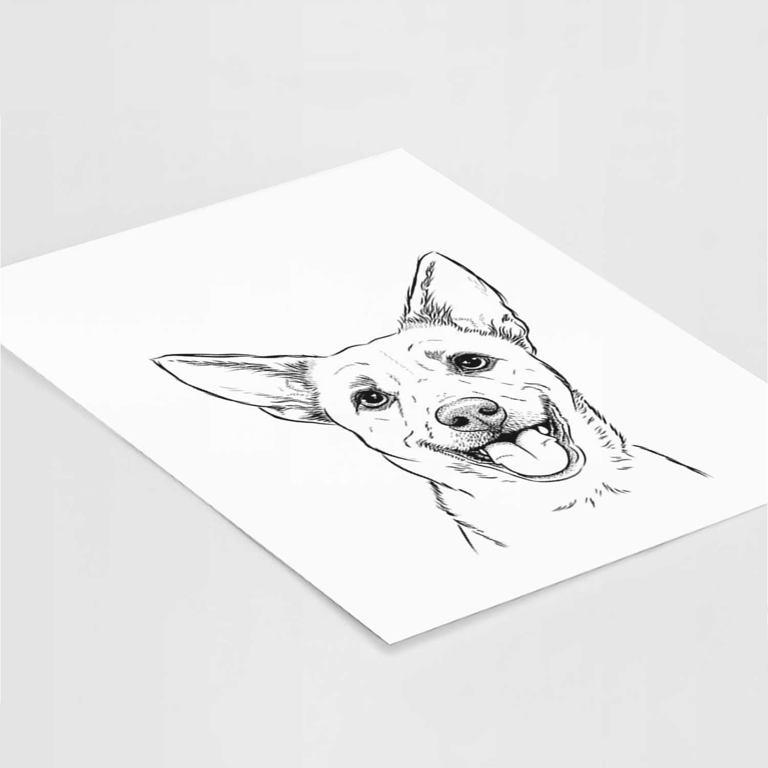 Dinghy the Mixed Breed Art Print